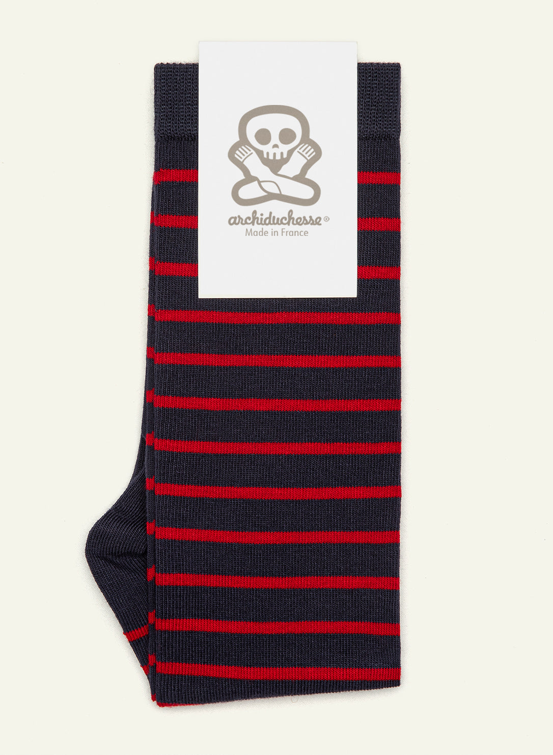 archiduchesse-fantaisie-sainte-marine-chaussettes-36-41-rayures-bleu image 3
