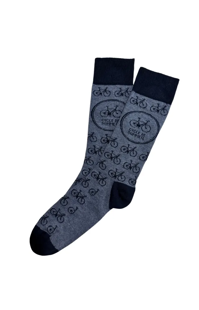 arthur-cycle-de-sommeil-chaussettes-homme-coton-bleu image 1