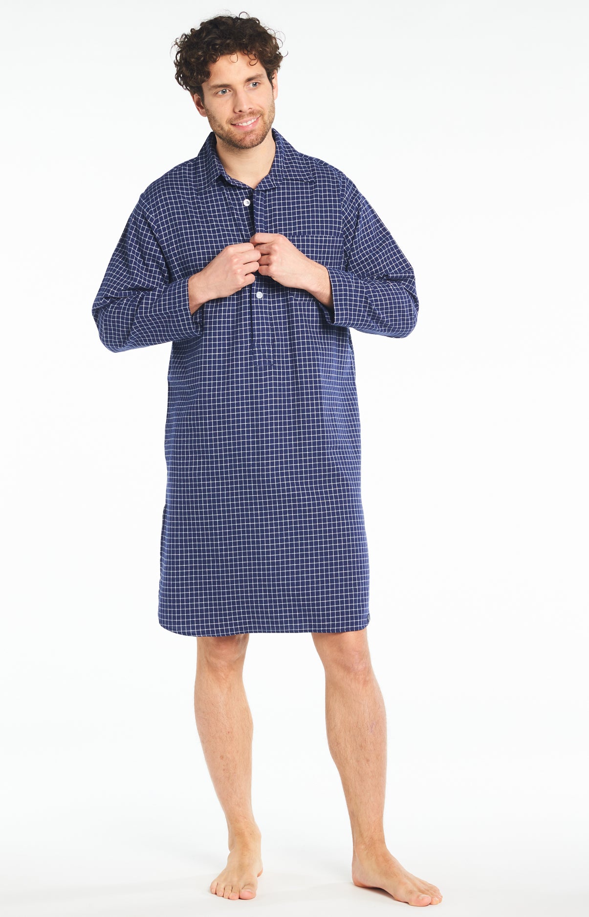 arthur-bob-grand-p-re-chemise-de-nuit-marine-coton image 4
