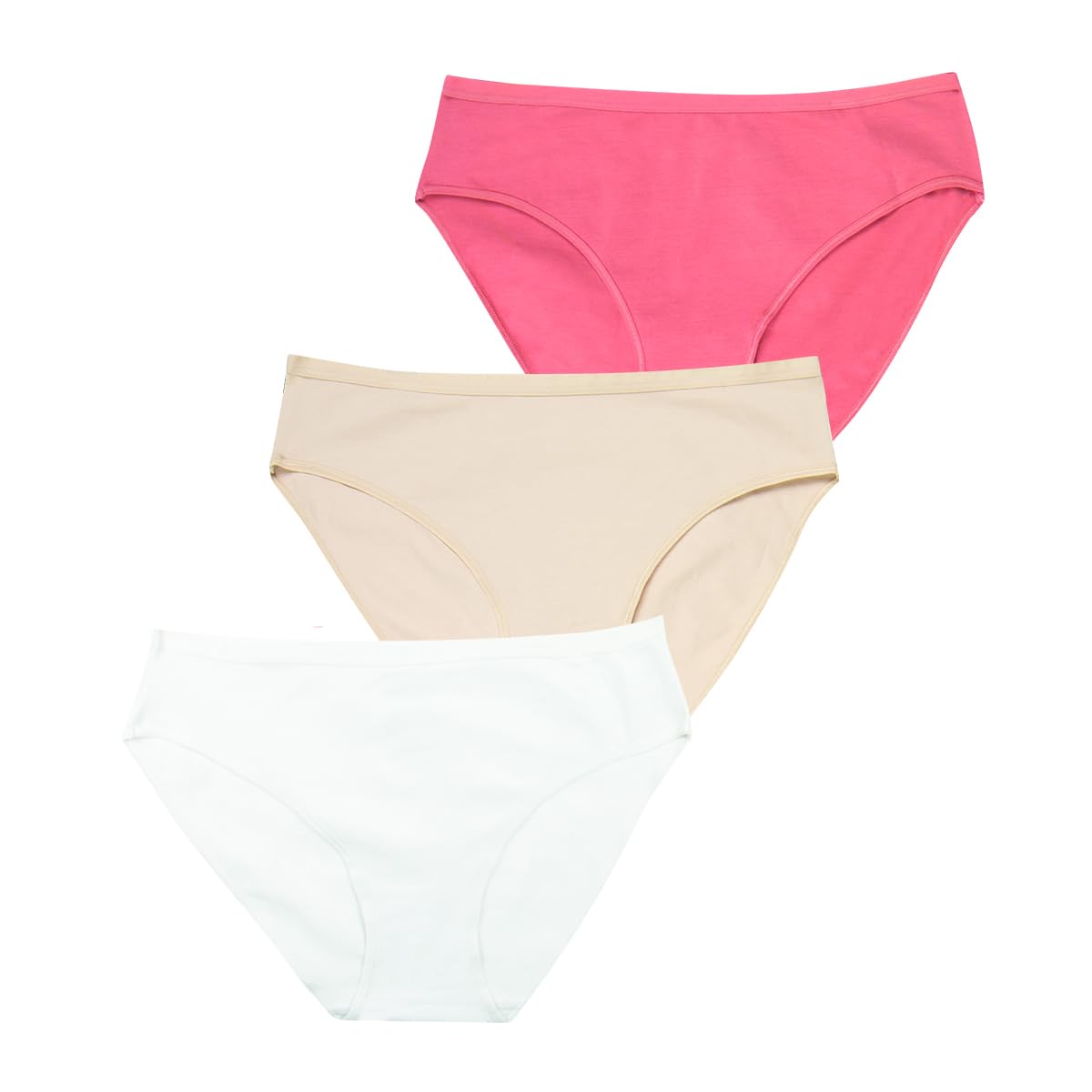 athena-ecopack-lot-3-slips-femme-taille-s-coton-blanc-skin-corail image 2