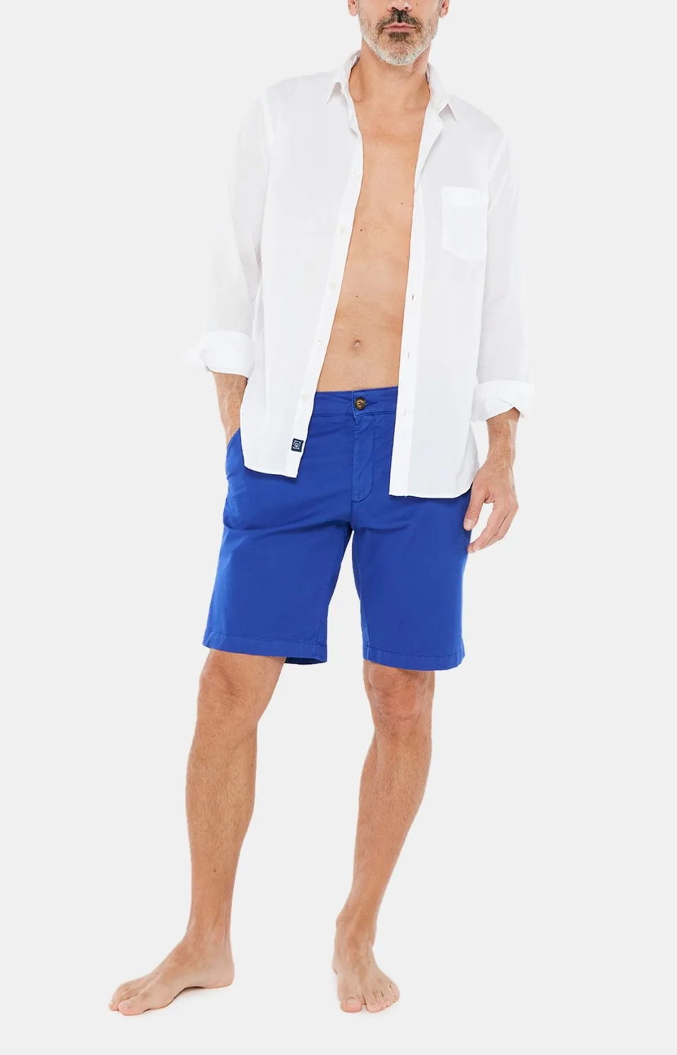 arthur-bob-bermuda-uni-roi-coton-bleu-homme image 1