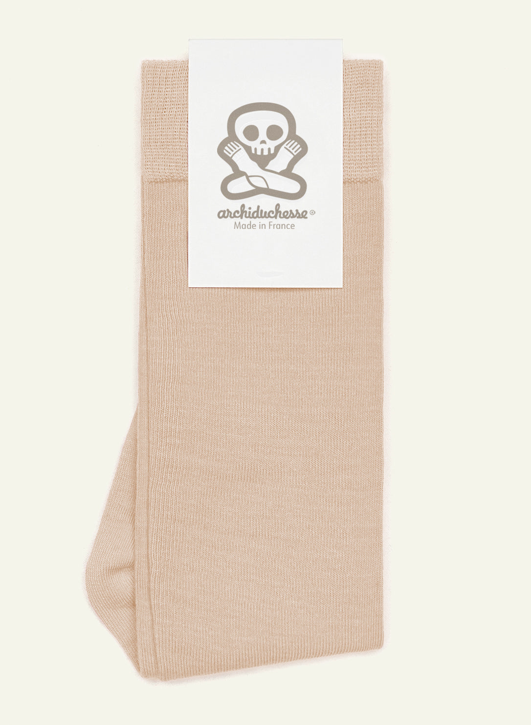 archiduchesse-de-ville-beige-caf-au-lait-chaussettes-coton image 4