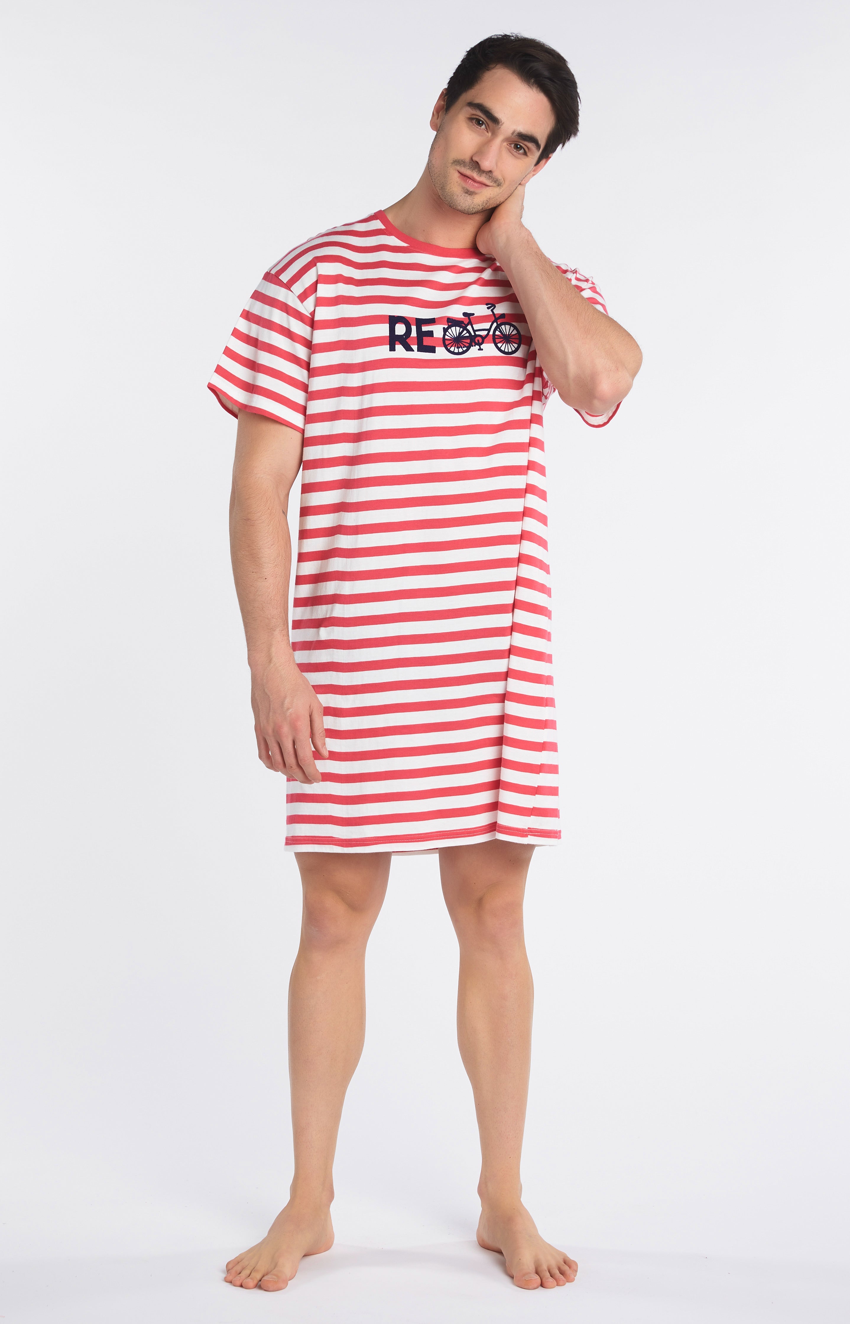 arthur-bob-maxi-tee-shirt-recycle-rouge-en-coton image 1