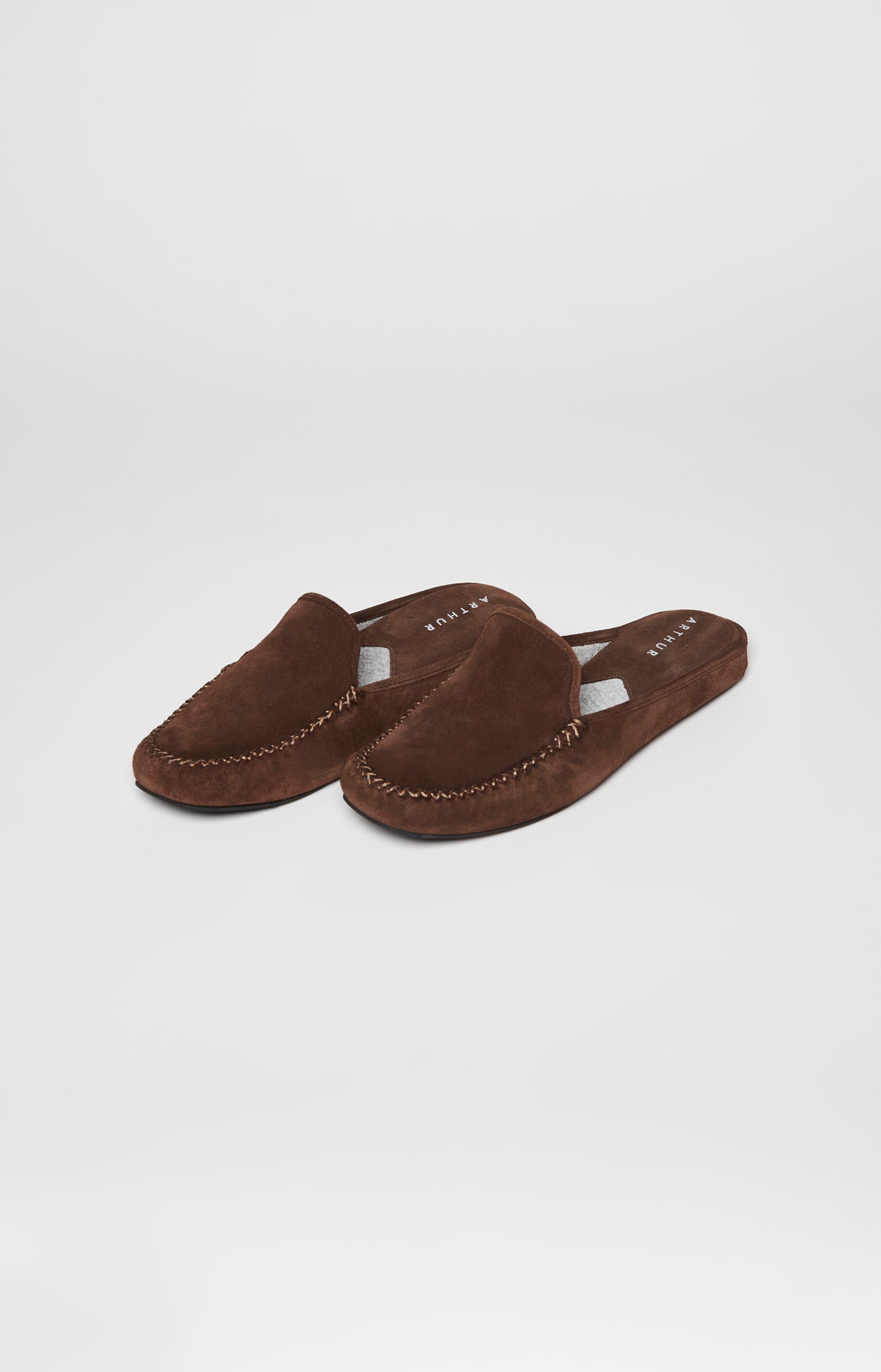arthur-bob-chaussons-cuir-chocolat-mule-homme image 1