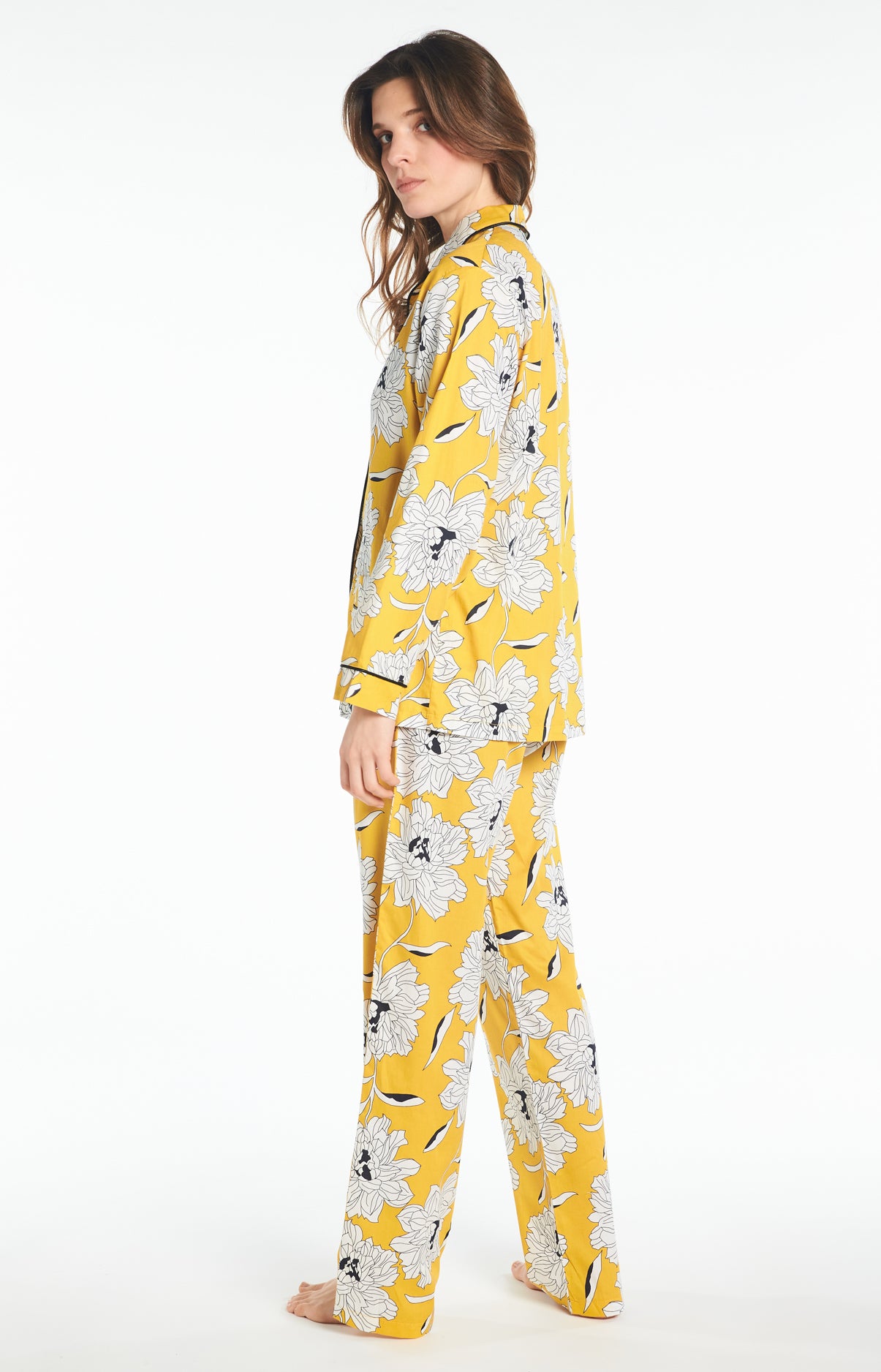 arthur-bob-simone-pyjama-long-femme-jaune-coton-2 image 4