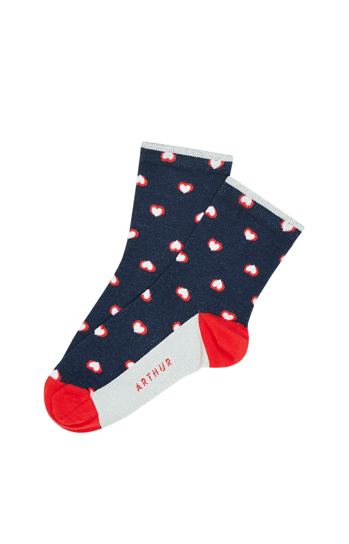 arthur-bob-joli-coeur-chaussettes-femme-marine-36-40 image 1