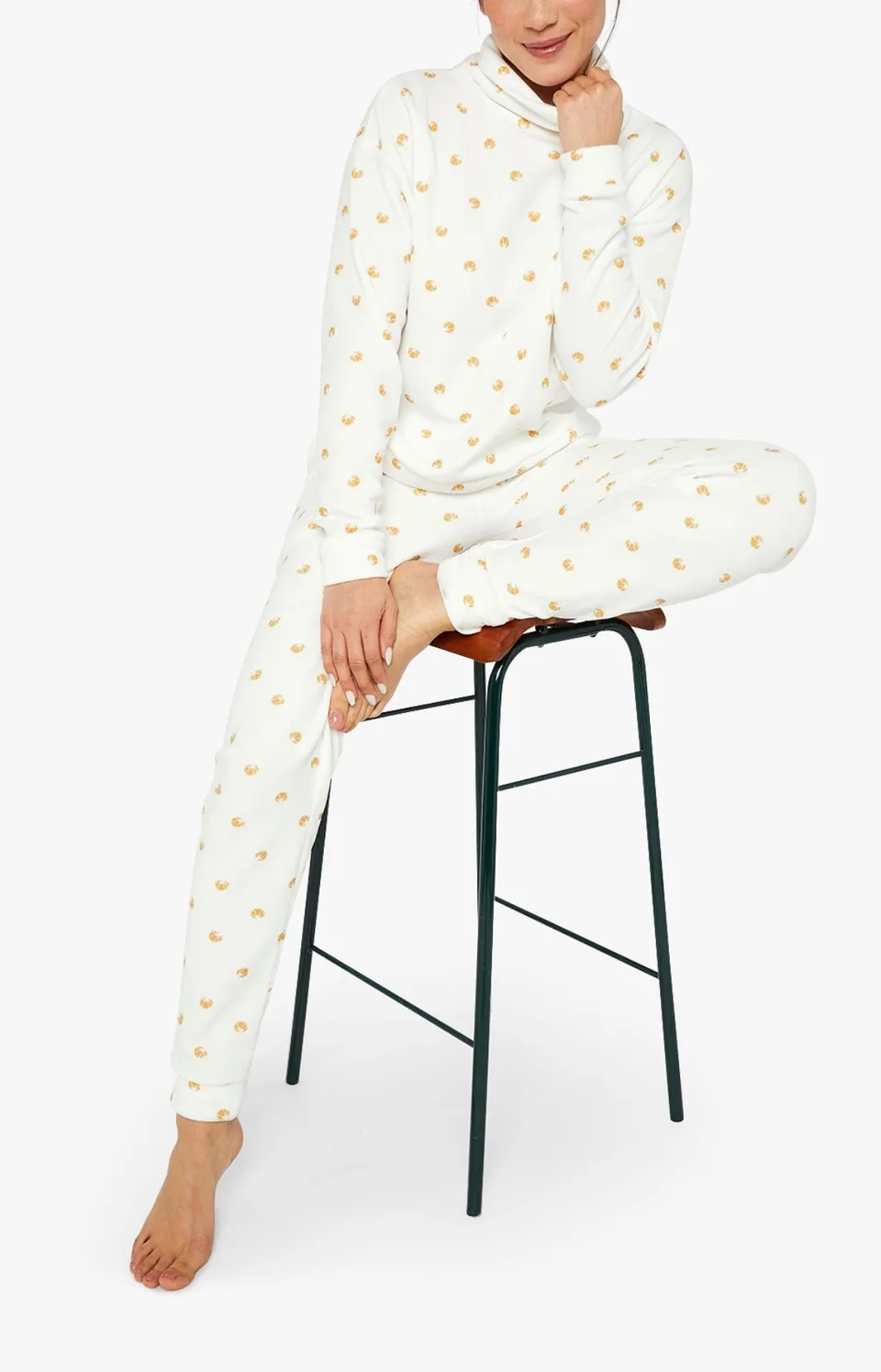 arthur-bob-pyjama-croissant-ivoire-polaire-femme image 1