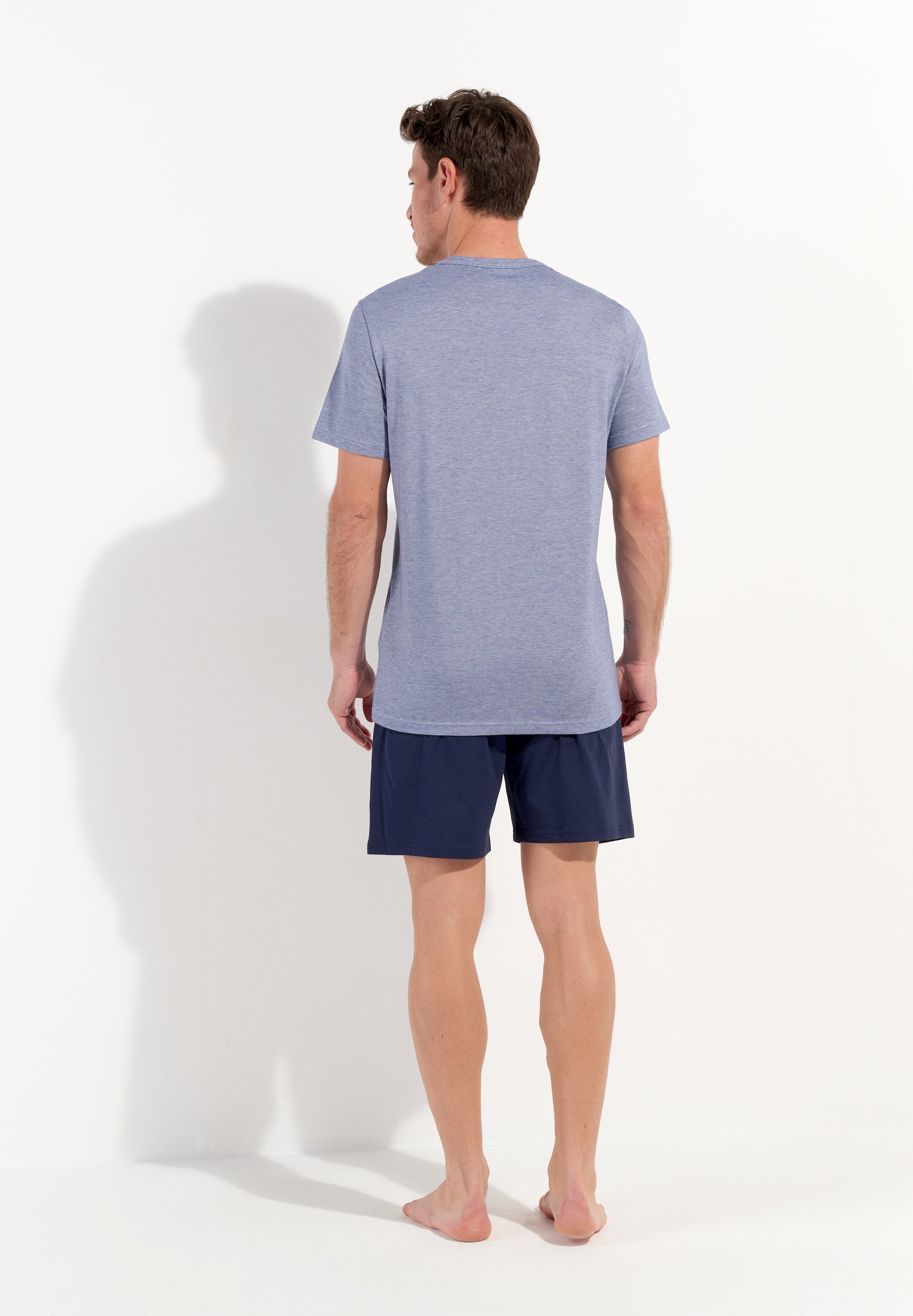 hom-modal-comfort-pyjama-court-homme-bleu-marine-coton-modal image 5