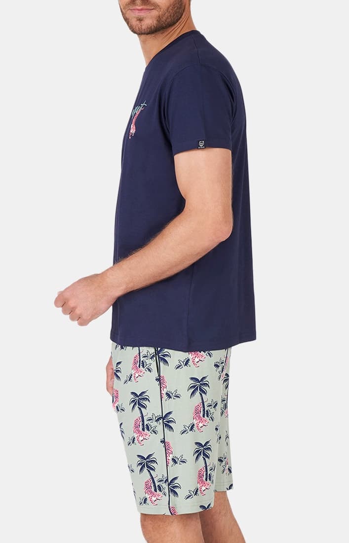 arthur-bob-fauve-qui-peut-pyjashort-homme-kaki-coton-bio image 6