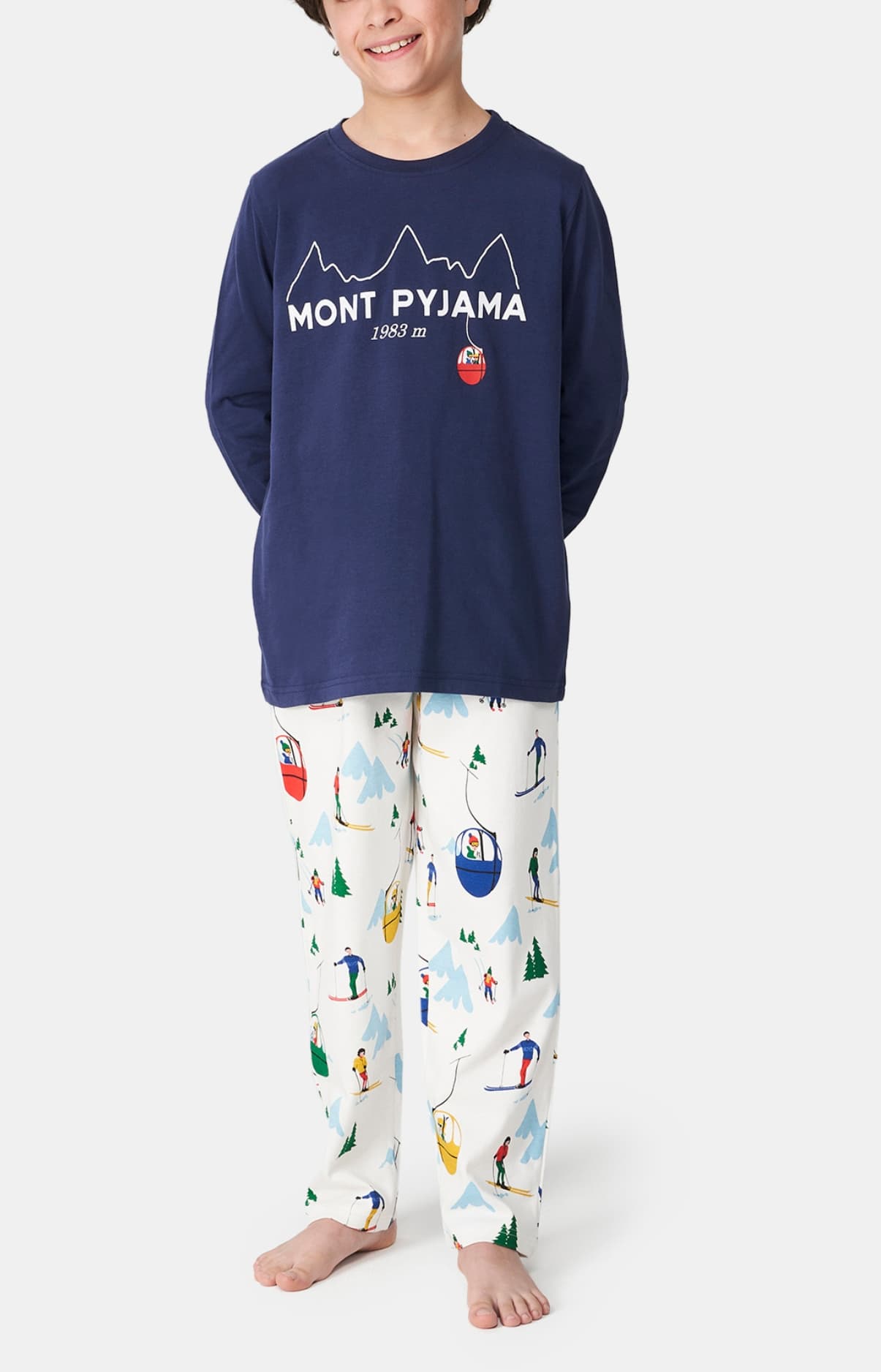arthur-bob-pyjama-enfant-mont-pyjama-blanc-coton image 1