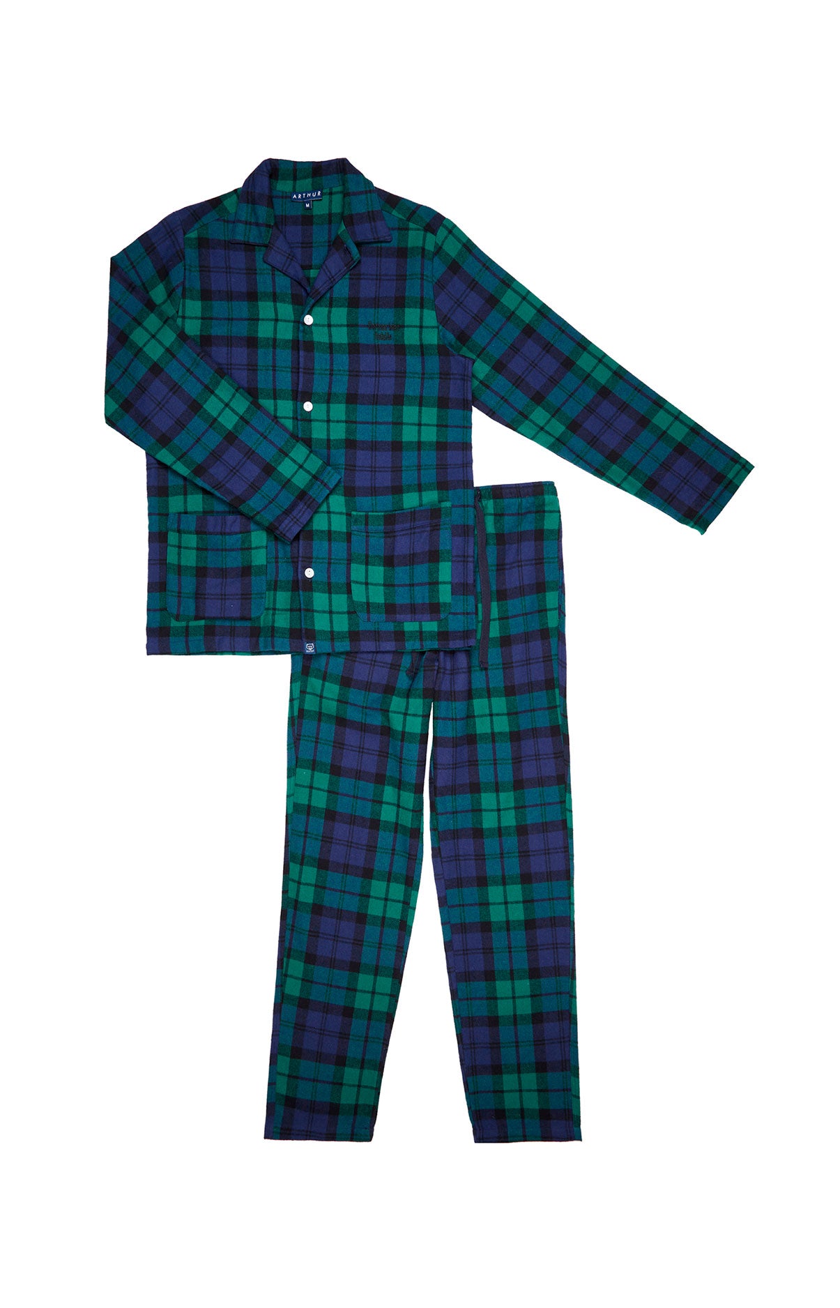 arthur-bob-bill-pyjama-boutonn-homme-vert-pilou image 3