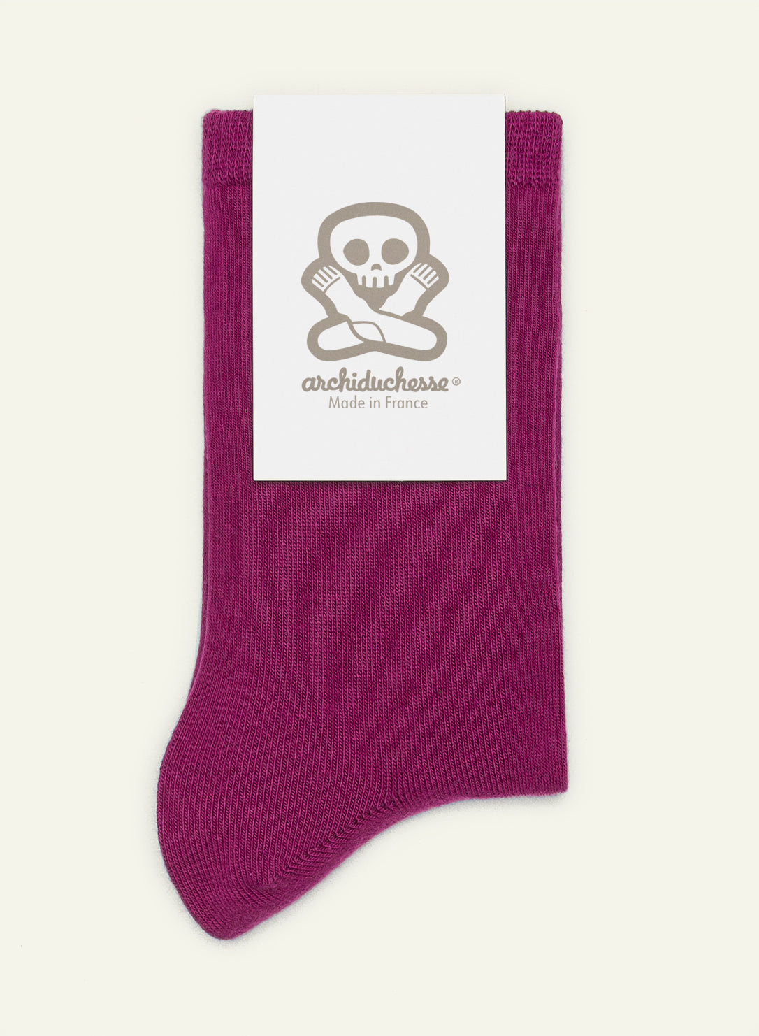 archiduchesse-courte-aubergine-chaussettes-coton-fin image 3