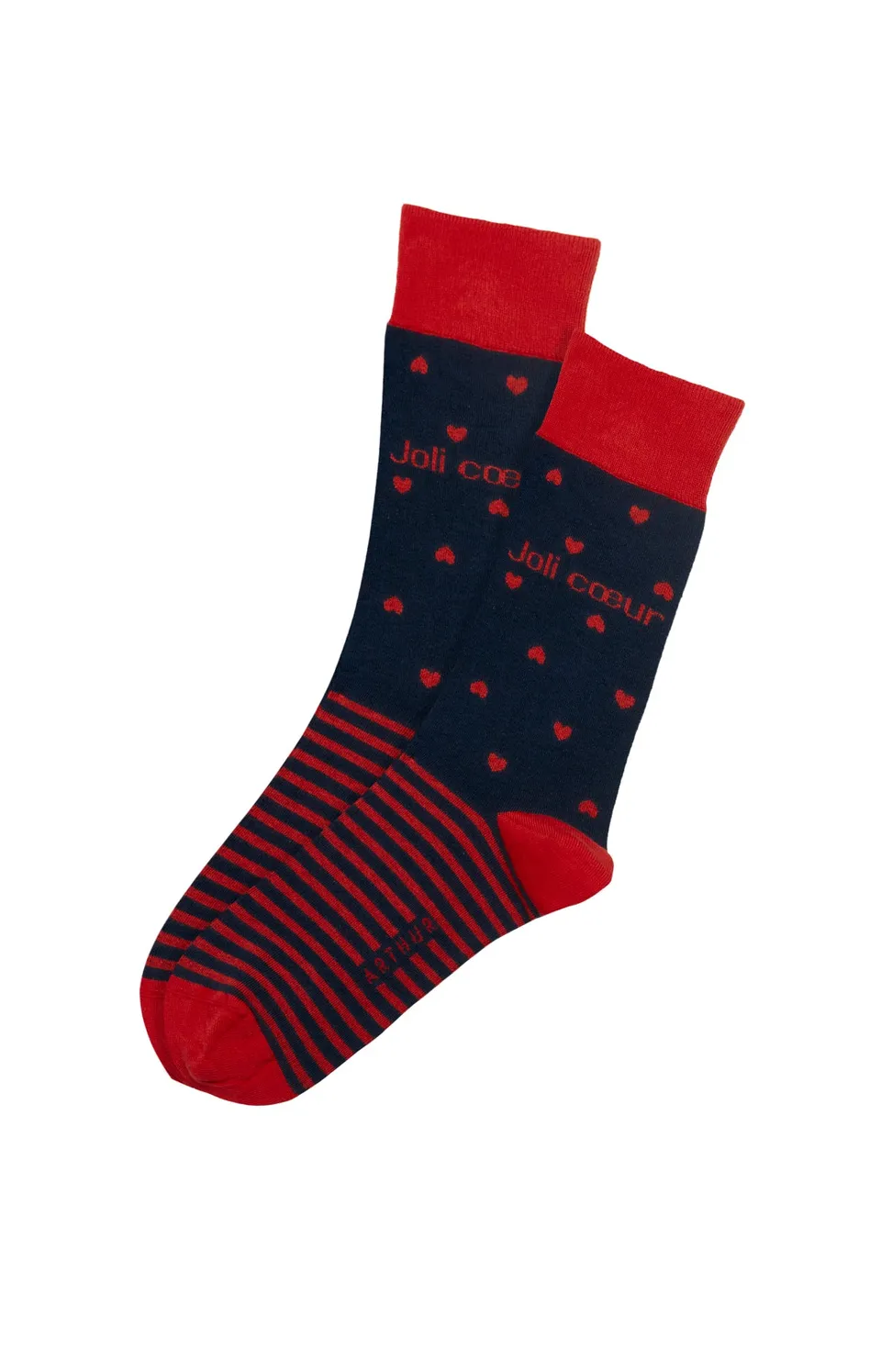 arthur-bob-joli-coeur-chaussettes-homme-marine image 1