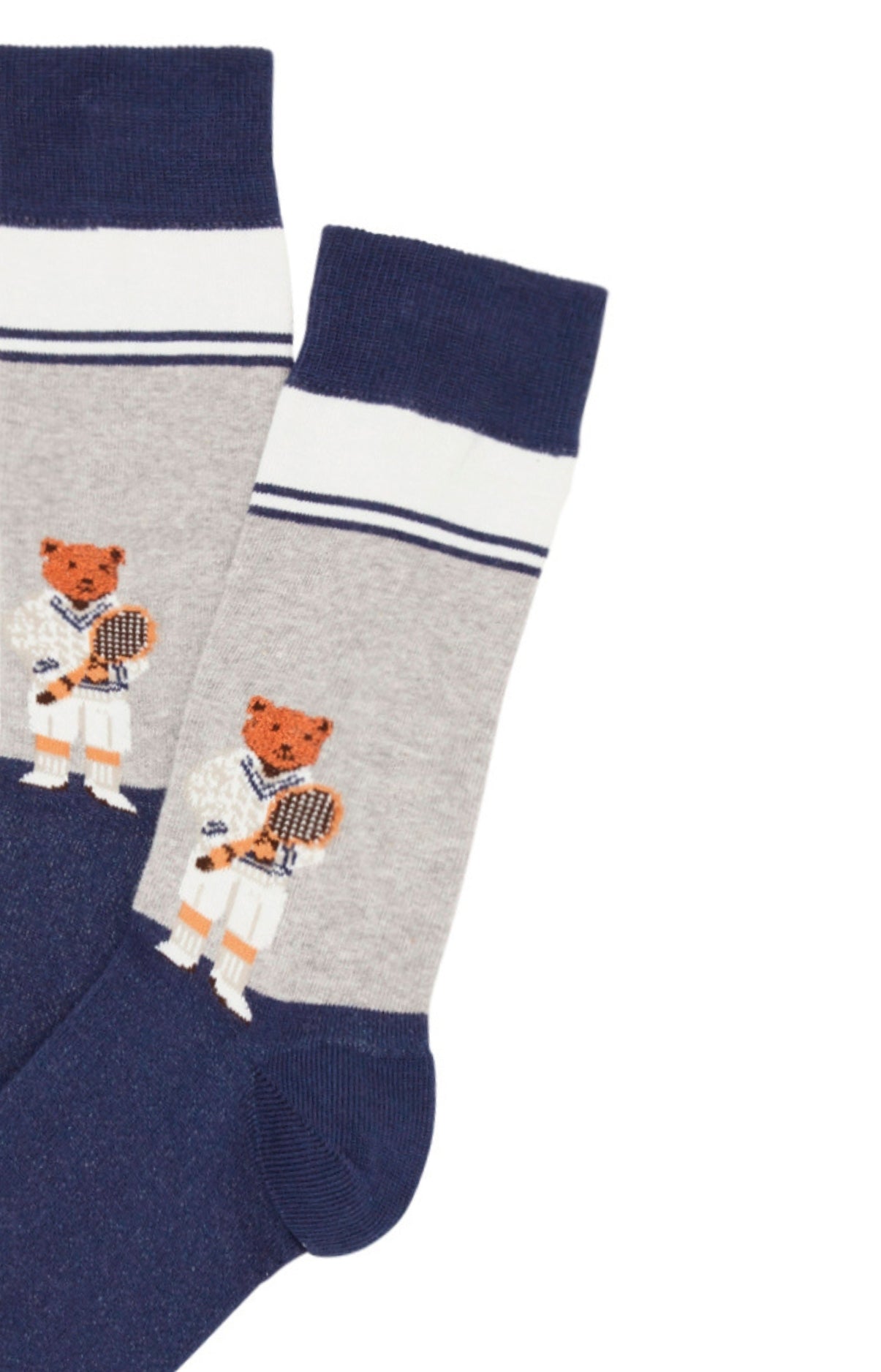 arthur-bob-chaussettes-teddy-tennis-gris-coton-bio image 2