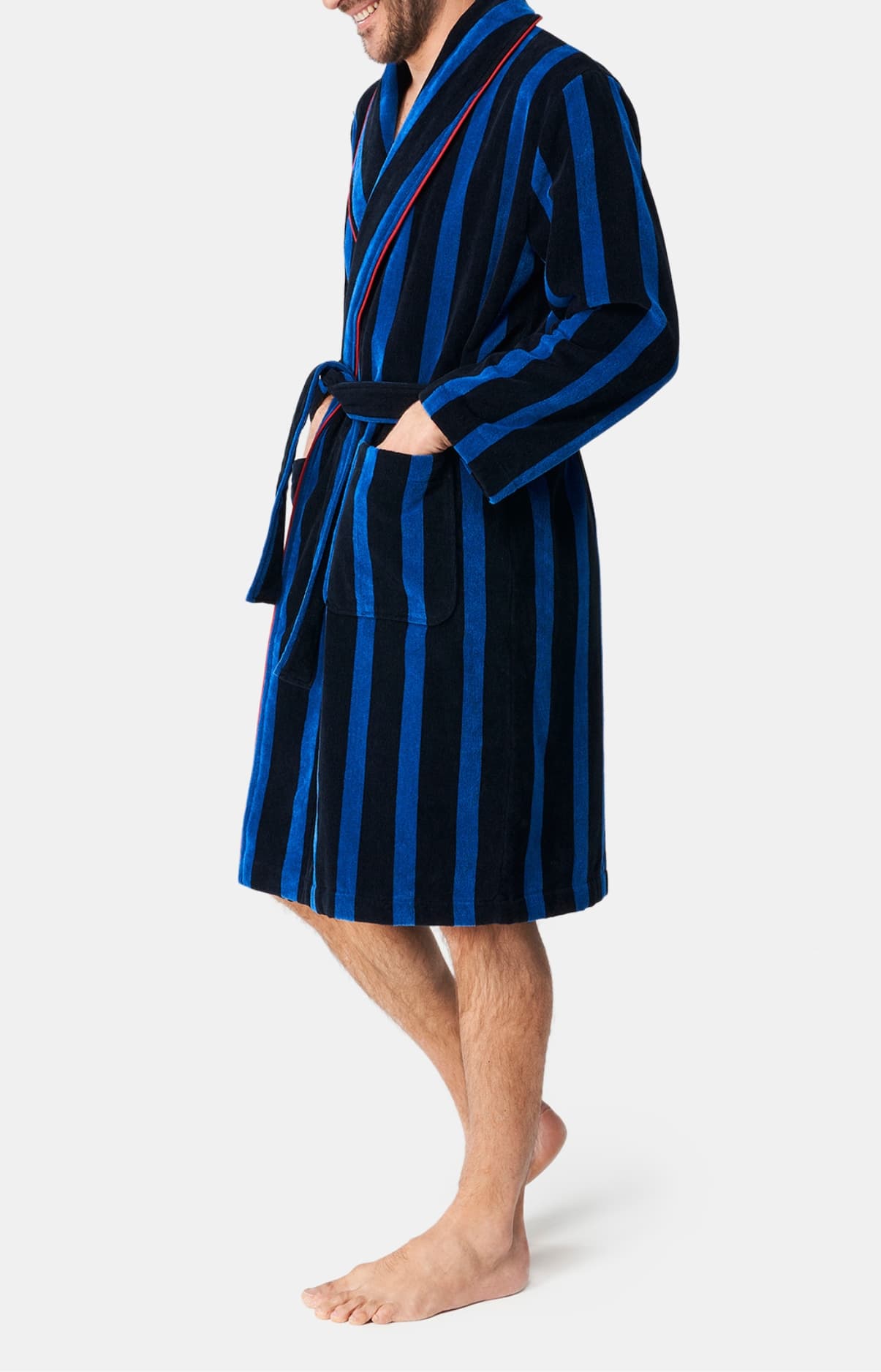 arthur-bob-teddy-in-paris-peignoir-homme-marine-coton image 5