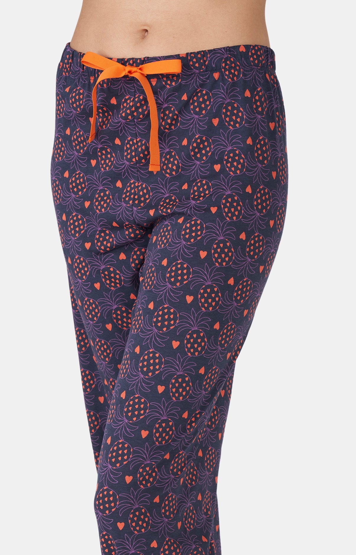 arthur-bob-pyjama-fruit-d-fendu-femme-marine-lyocell-coton image 7