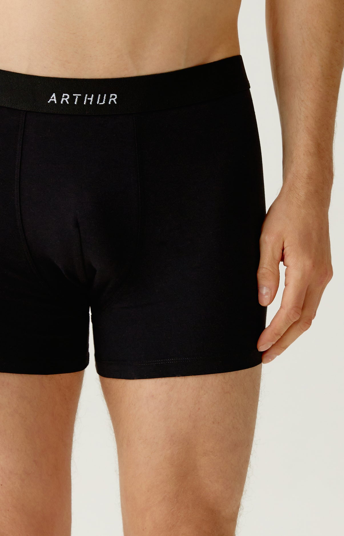 arthur-bob-tradi-boxer-homme-noir-coton-bio image 1