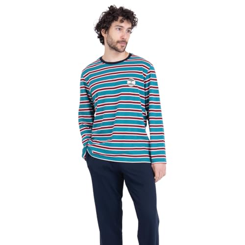 athena-easy-coton-pyjama-long-homme-l-rayures-coton image 7