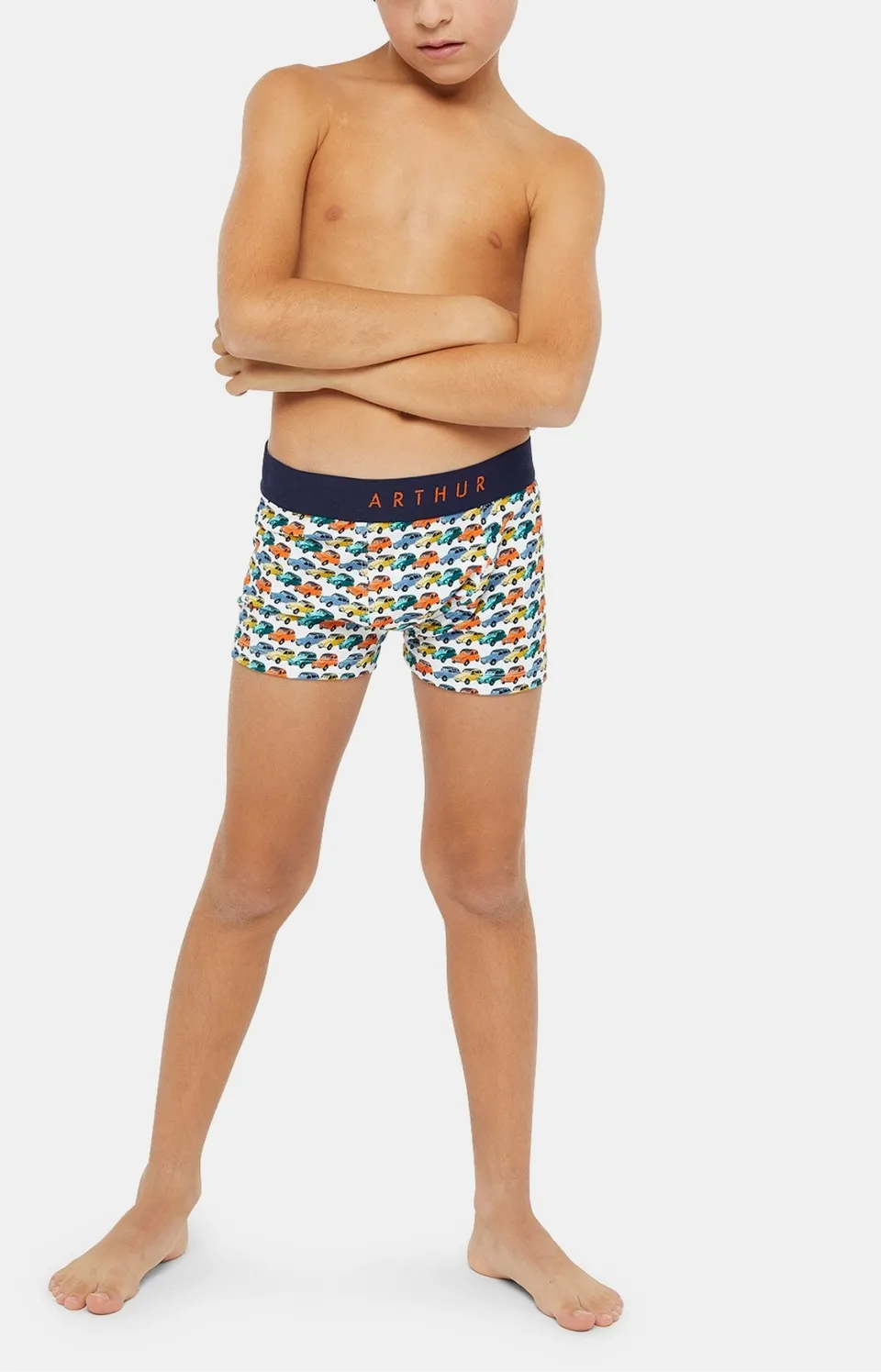 arthur-bob-2cv-boxer-enfant-blanc-coton-bio image 1