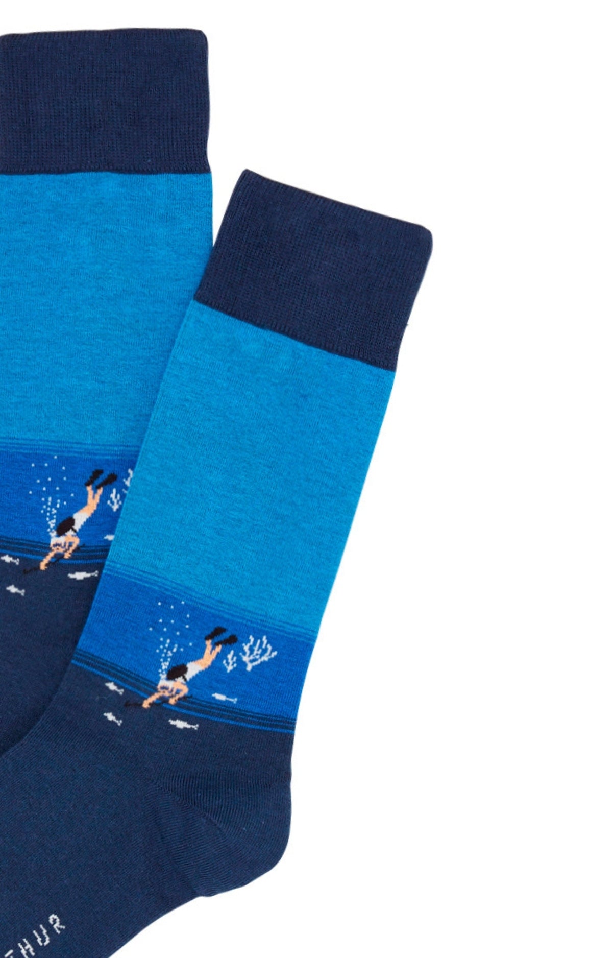 arthur-bob-plongeur-marine-chaussettes-homme-coton-bio image 2