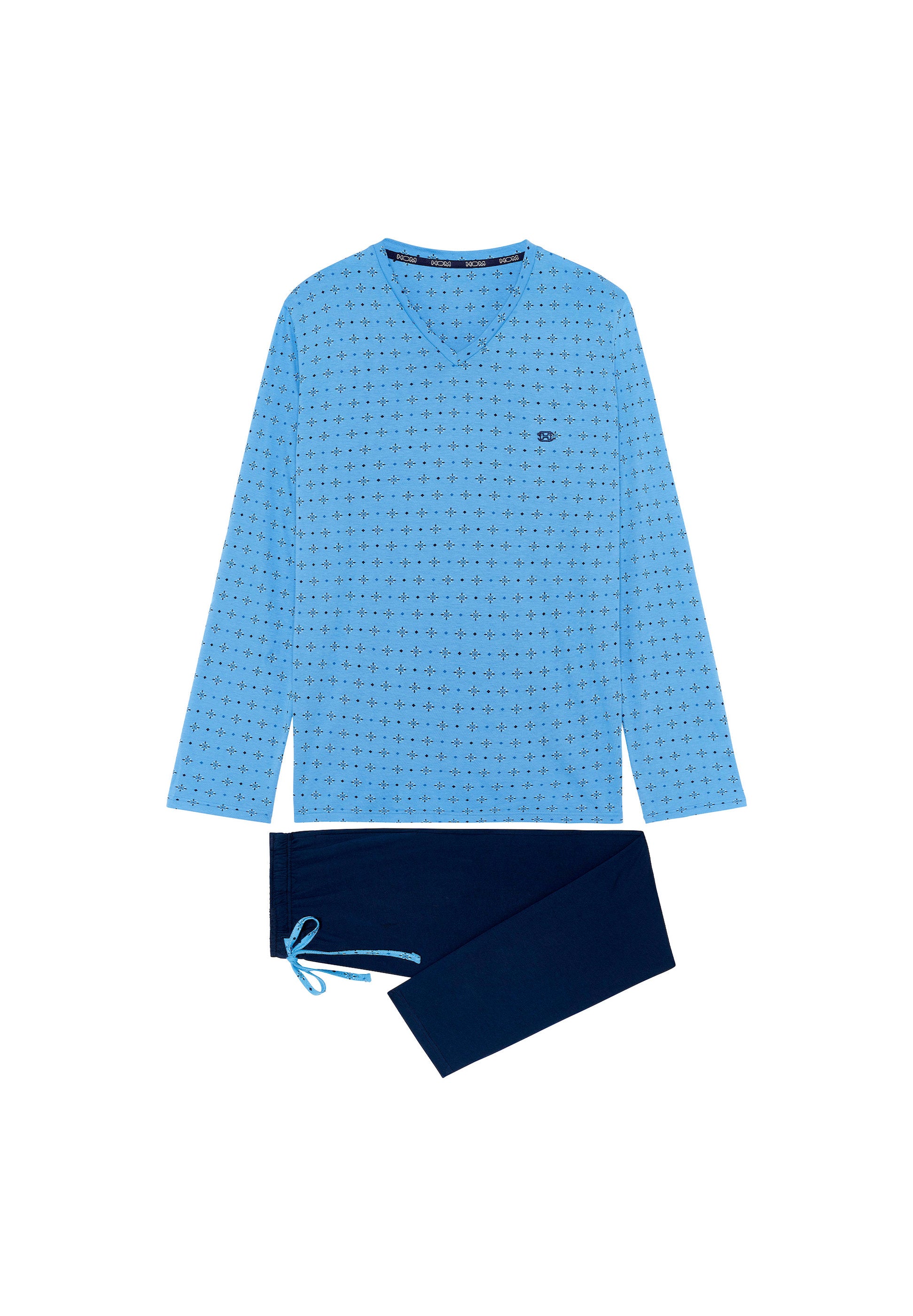 hom-modal-comfort-alan-403207-pyjama-long-homme-bleu image 1