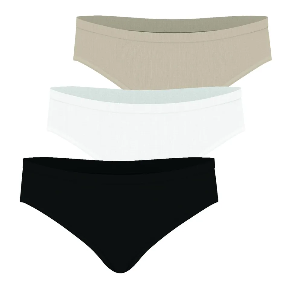 athena-ecopack-lot-3-culottes-coton-noir-blanc-skin image 1