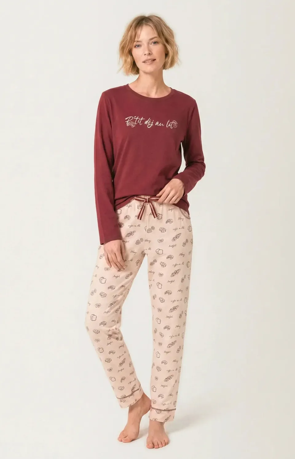 arthur-p-tit-dej-au-lit-pyjama-femme-rose-coton-bio image 1