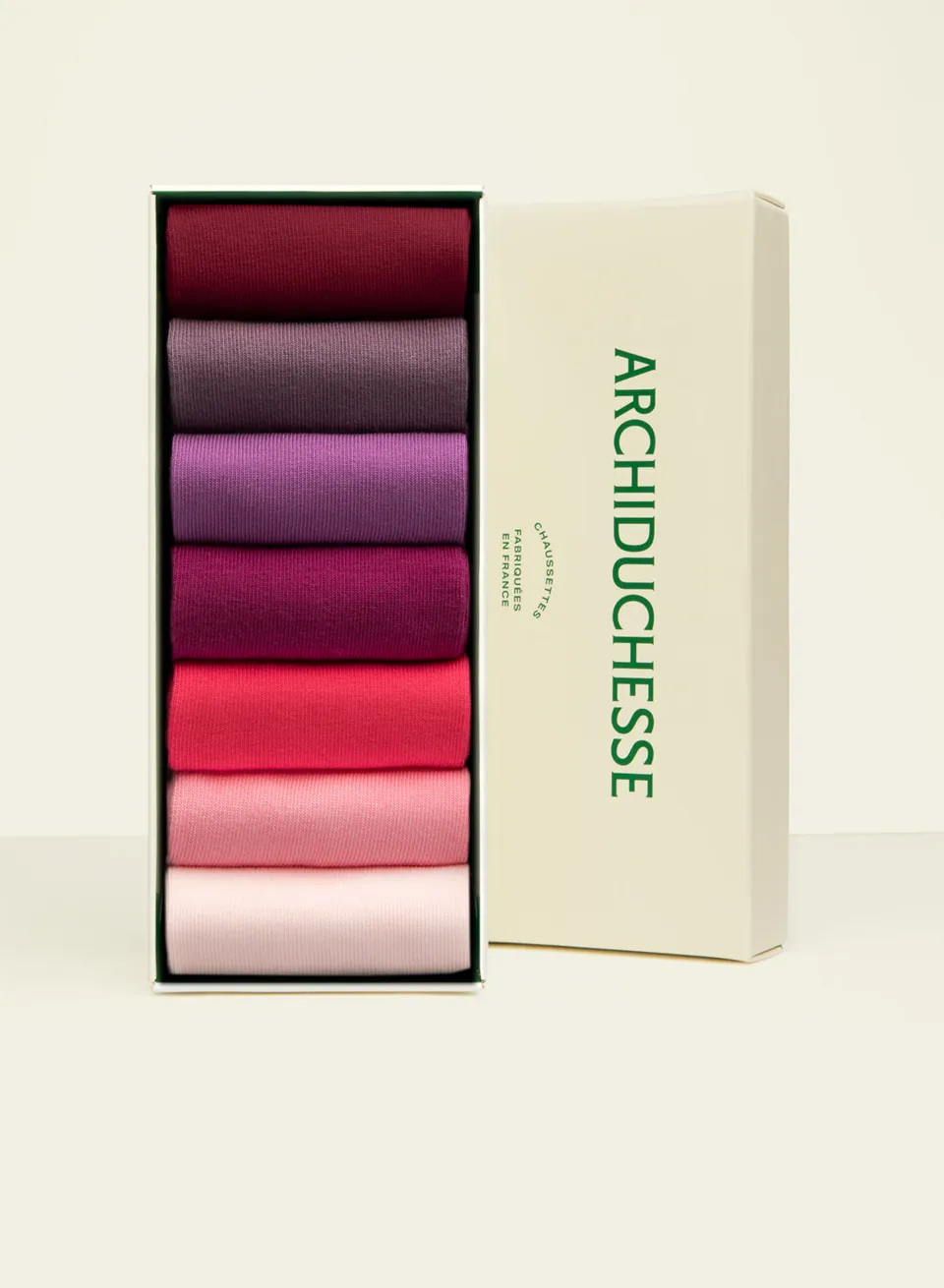 archiduchesse-fantaisie-semainier-rose-bonbon-7-chaussettes-coton image 1