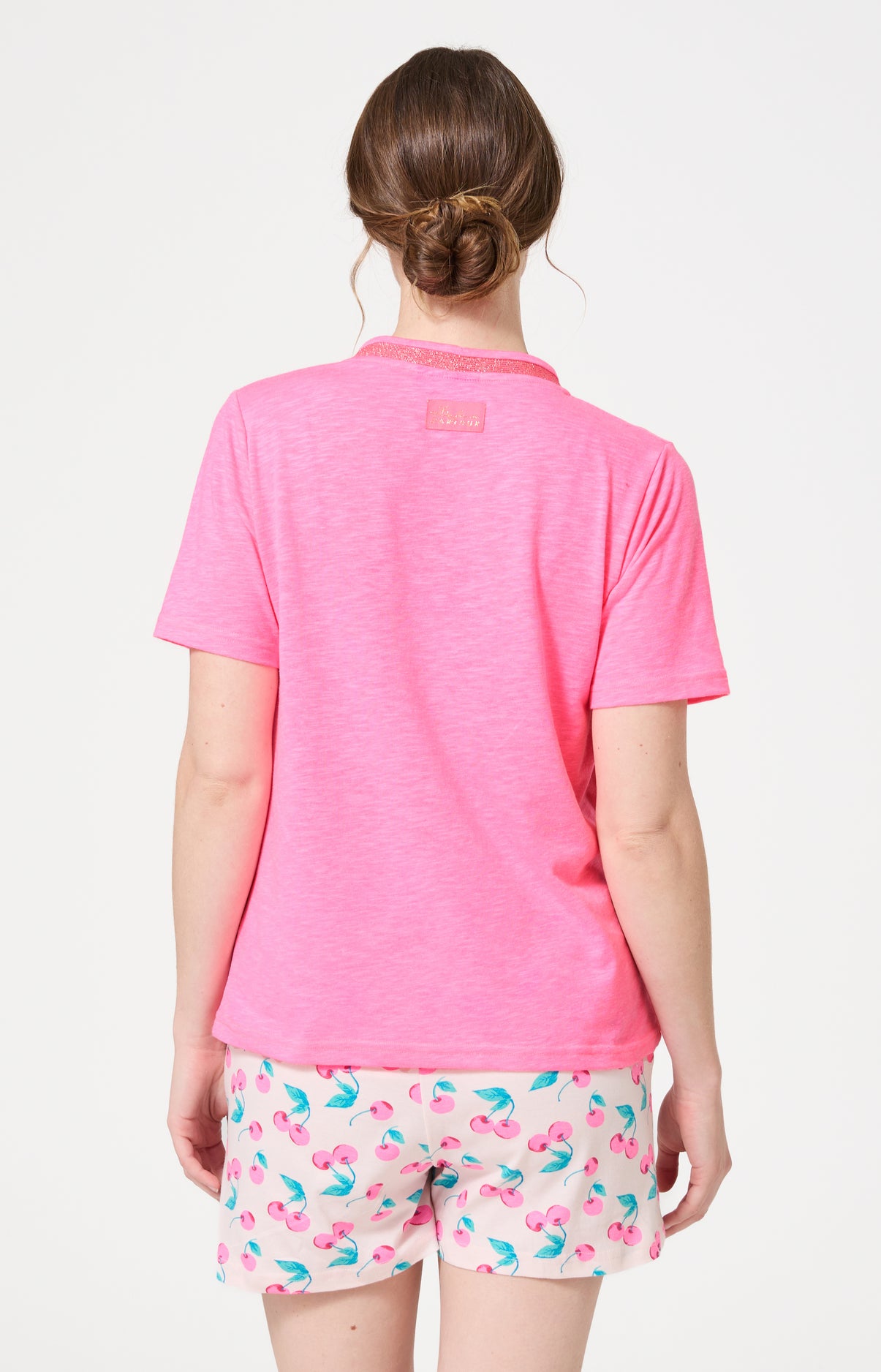 arthur-bob-amarena-tee-shirt-coton-rose-fluo image 5