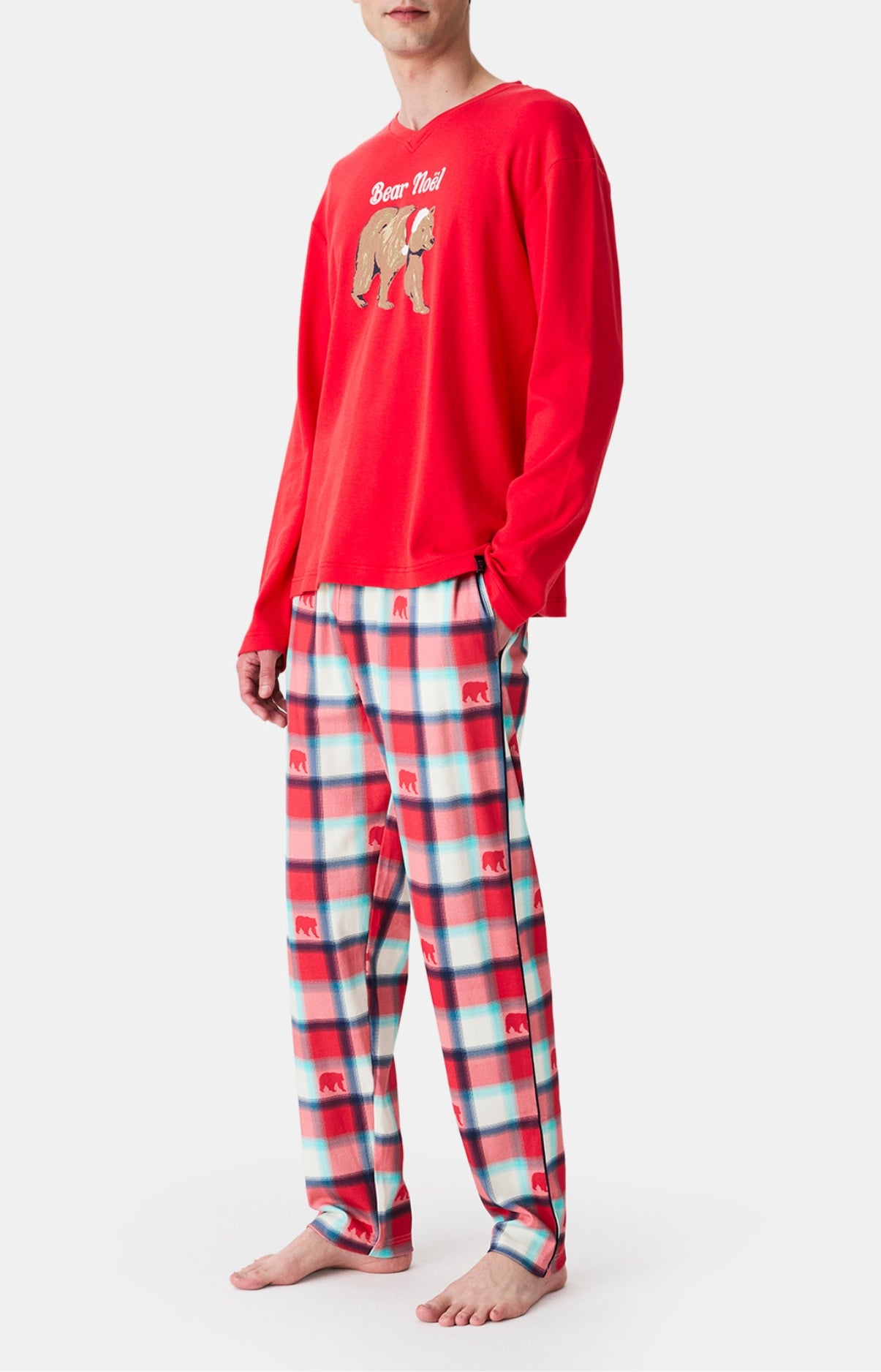 arthur-bob-bear-no-l-pyjama-homme-coton-bio-rouge image 5