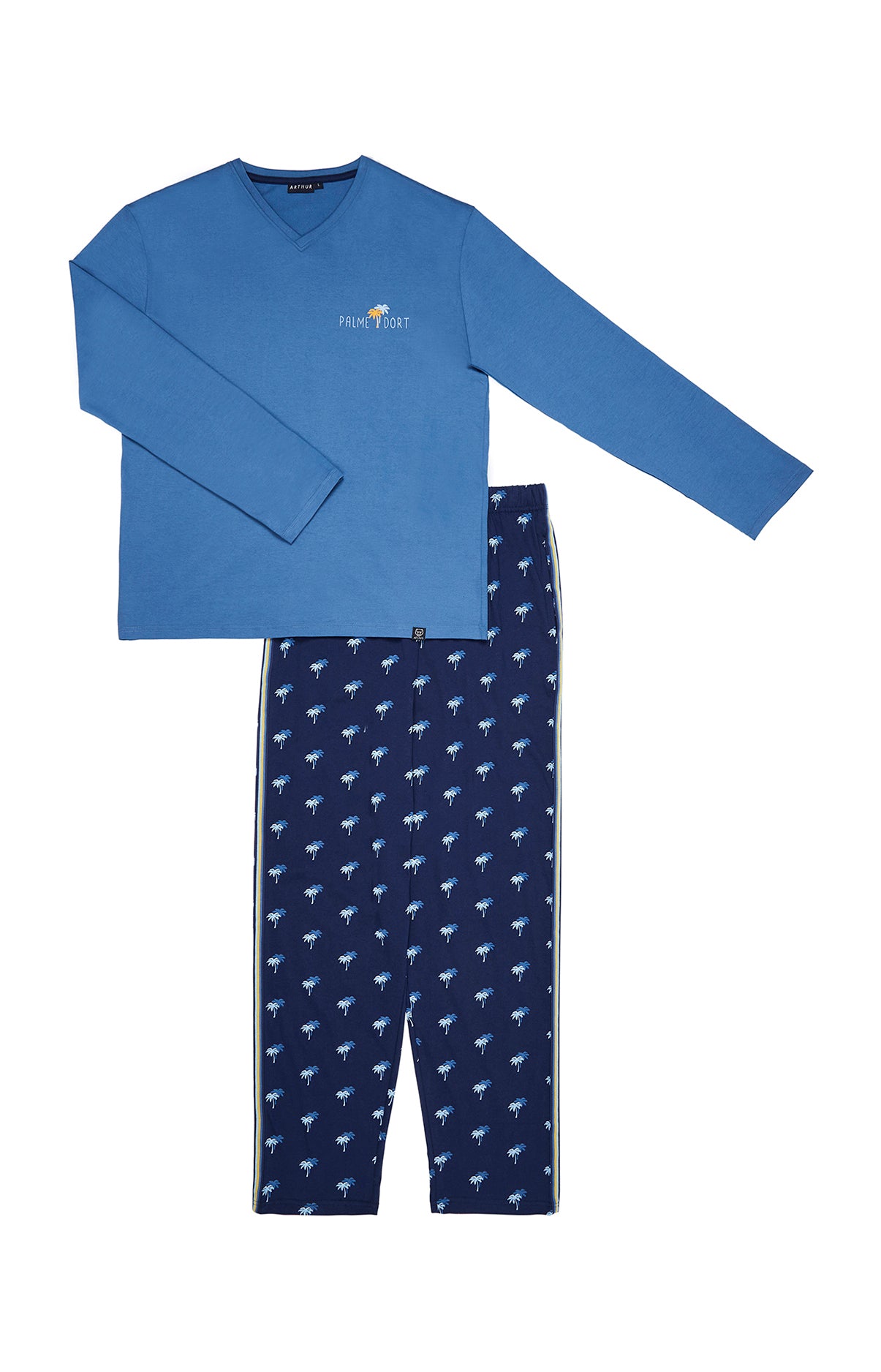 arthur-bob-palmier-pyjama-homme-multicolore-coton-bio image 3