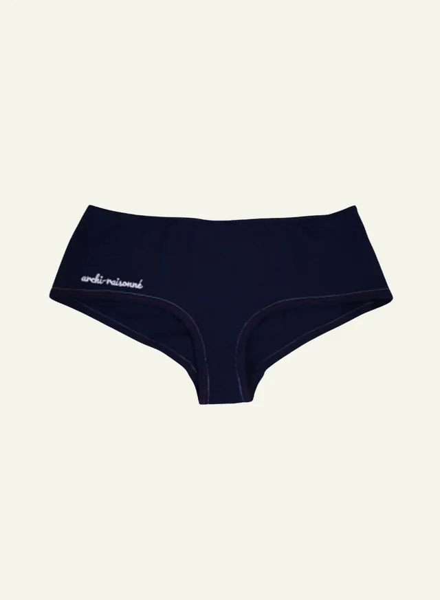 archiduchesse-recycl-e-le-shorty-raisonn-shorty-bleu-coton-bio-m image 1