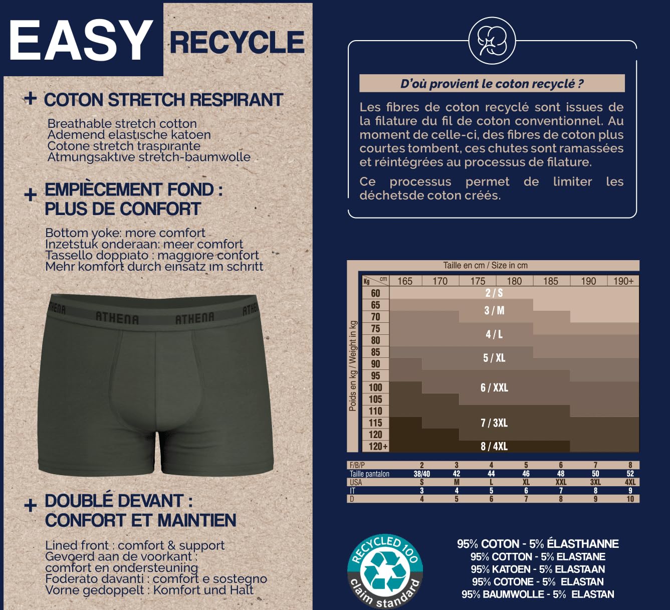 athena-easy-recycl-lot-3-boxers-homme-taille-m-recycl image 7