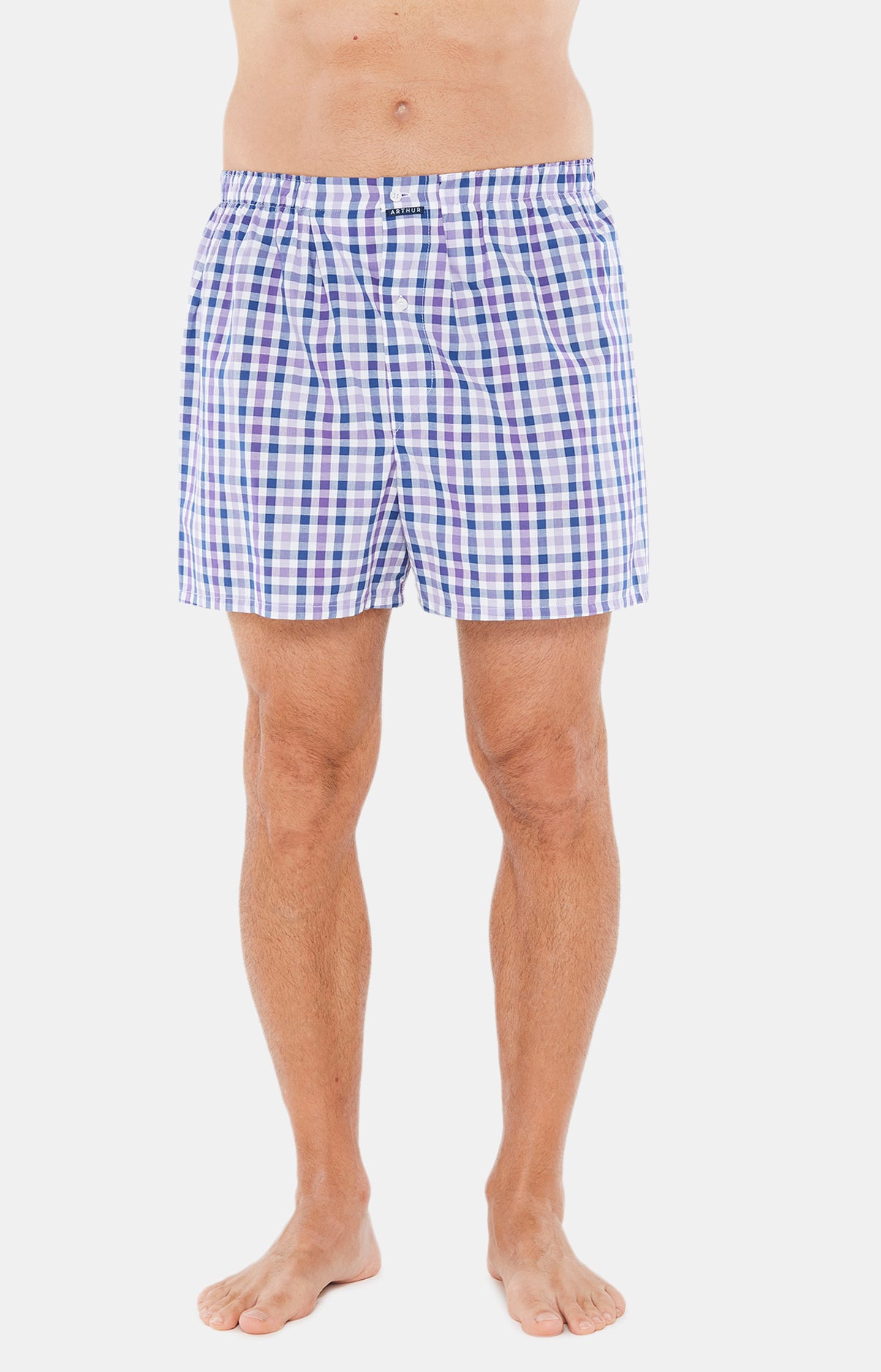 arthur-bob-987-pyjam-ricain-carreaux-violet-homme image 4