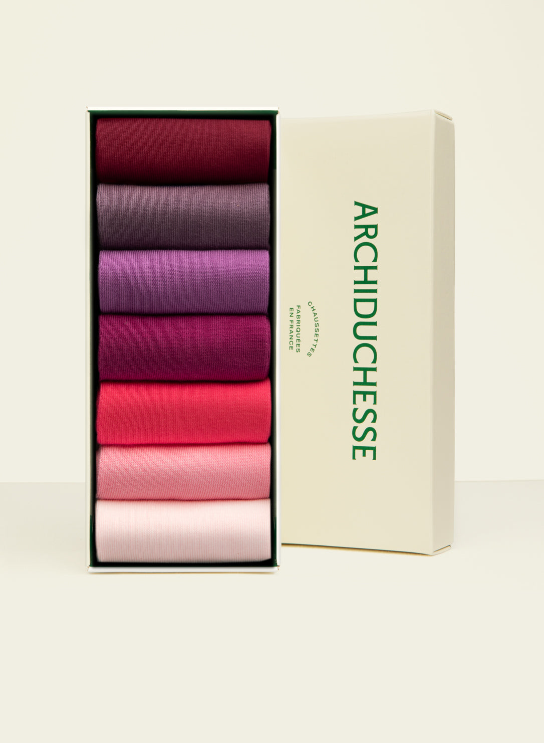 archiduchesse-fantaisie-semainier-rose-bonbon-7-chaussettes-coton image 1