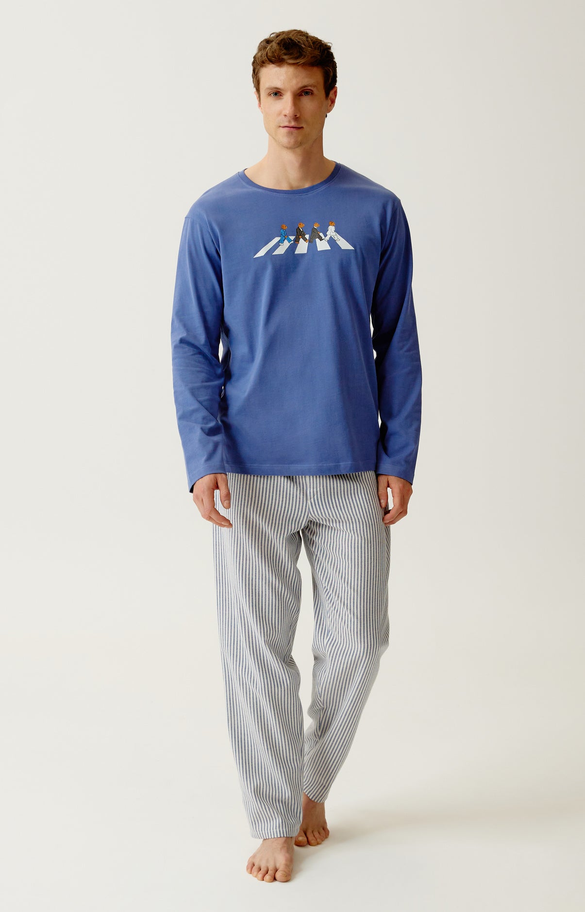 arthur-a-bear-road-pyjama-homme-coton-bleu-xl image 1