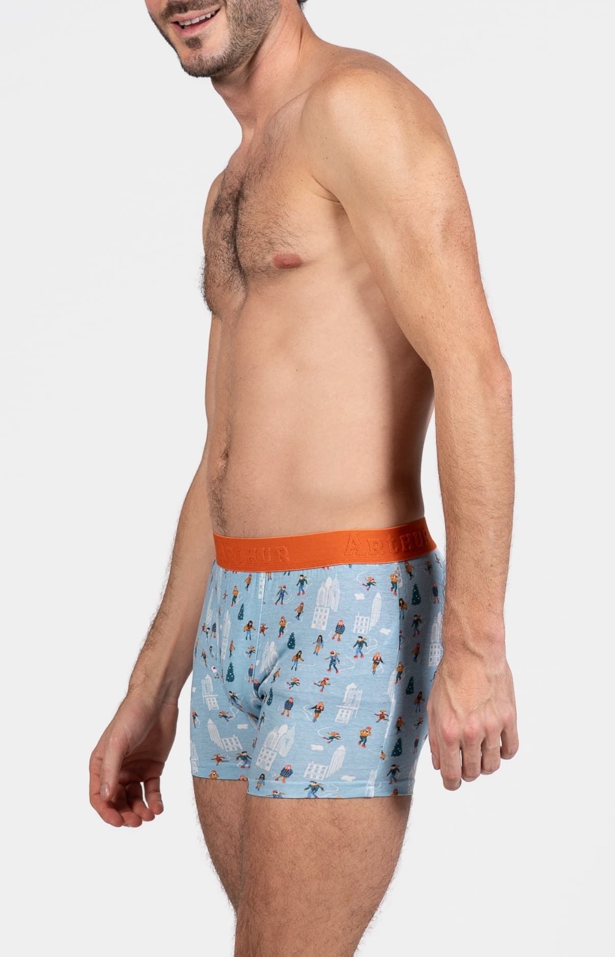 arthur-bob-matin-glace-boxer-homme-ciel-s-xxl-coton image 4