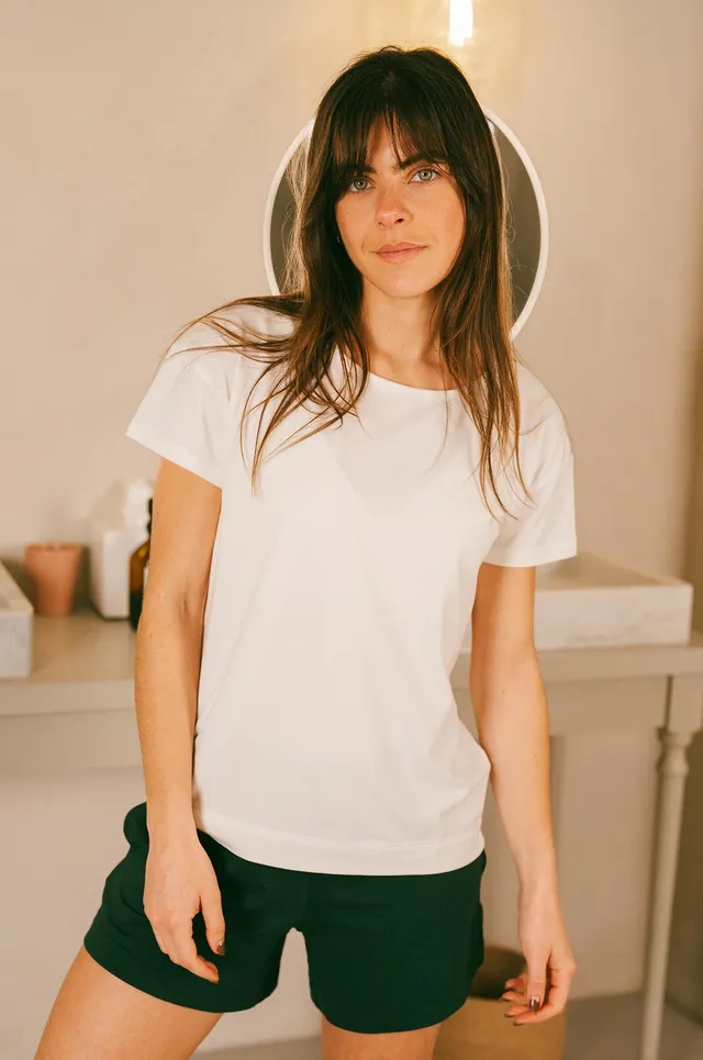 p-trone-t-shirt-manches-courtes-boxy-femme-coton-bio image 1