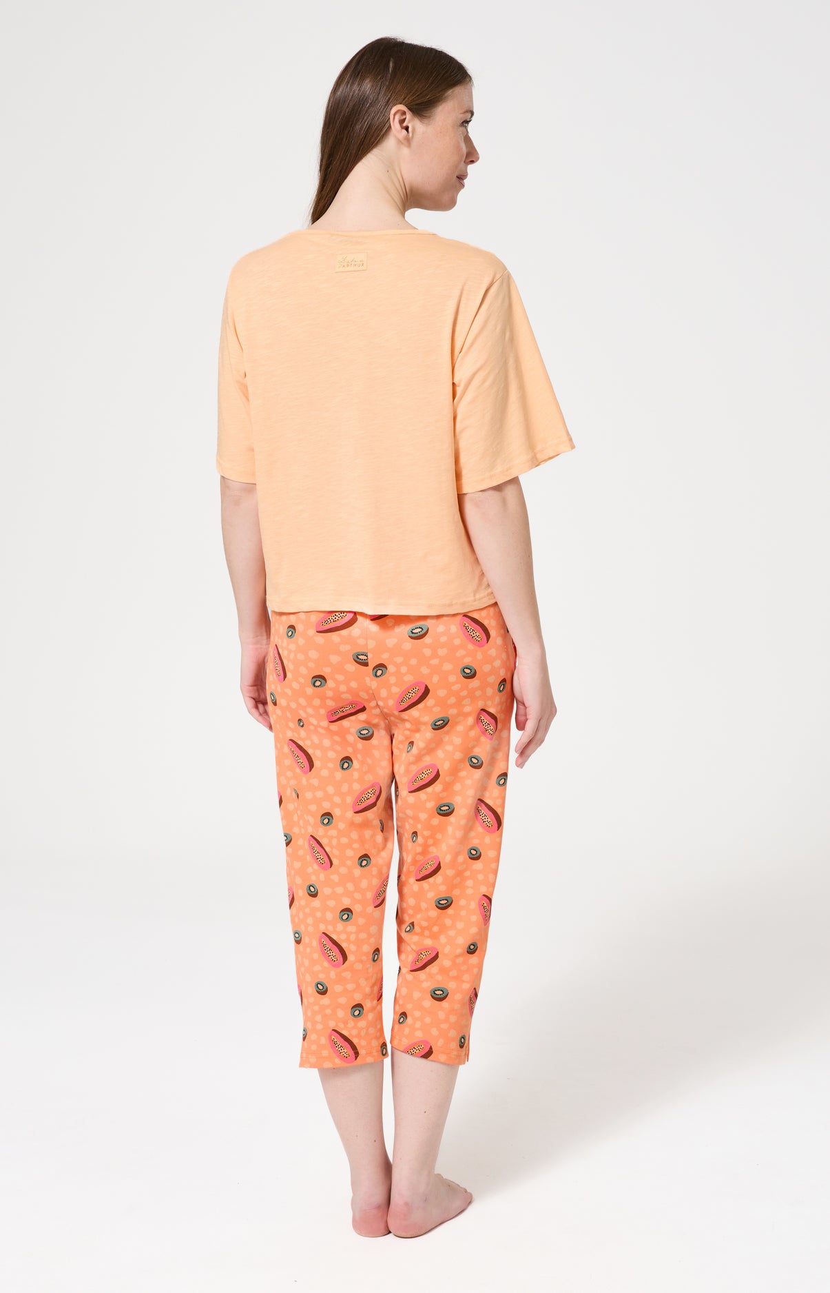 arthur-bob-dolce-vitamines-pyjama-corsaire-coton-bio-orange image 4