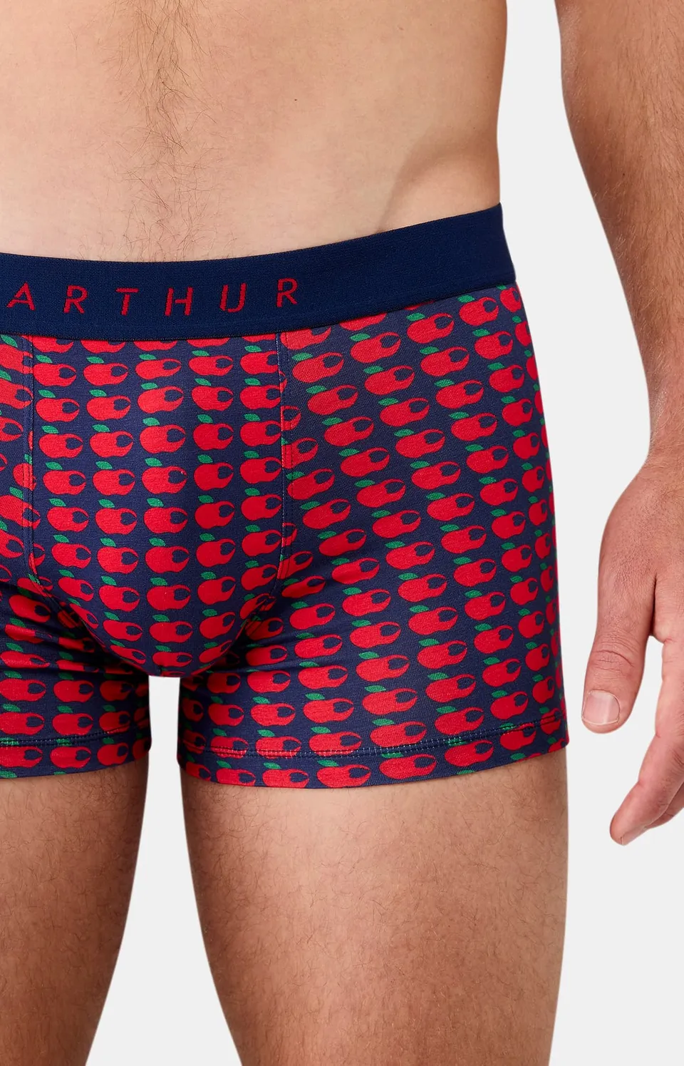 arthur-bob-pomme-d-amour-boxer-homme-marine-coton-bio image 1