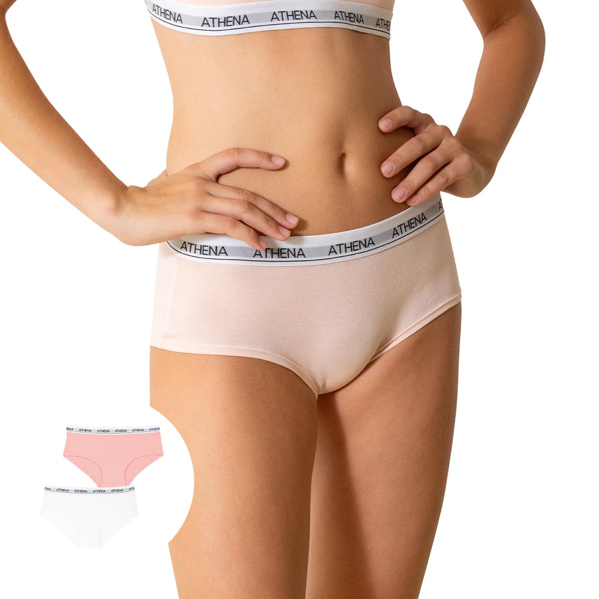 athena-douceur-coton-boxer-fille-lot-de-2-coton-modal image 2