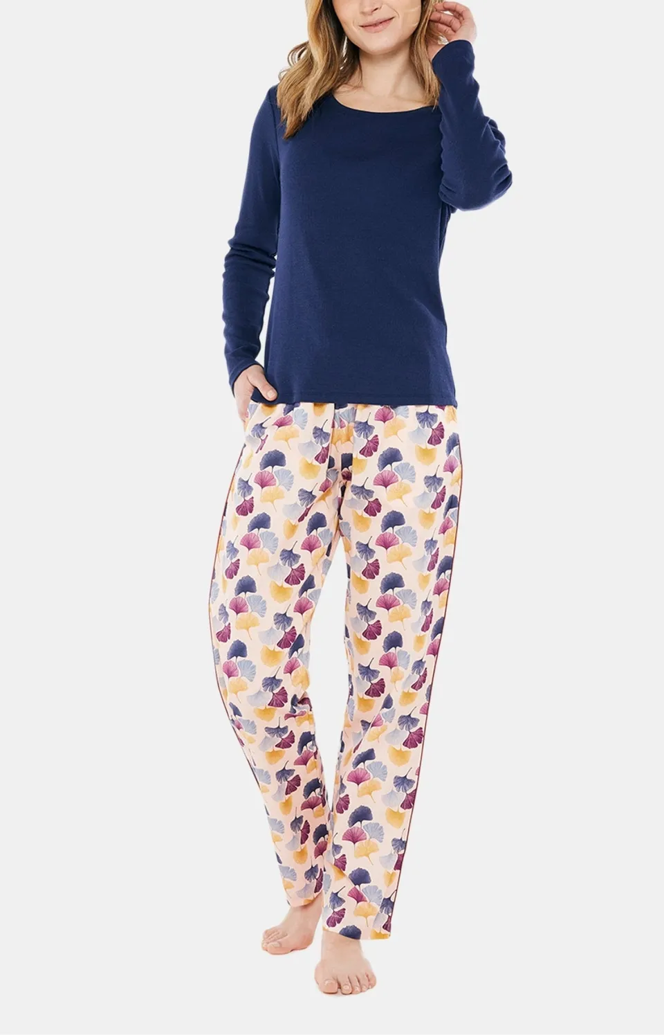 arthur-bob-ginko-pantalon-pyjama-satin-multicolore image 1