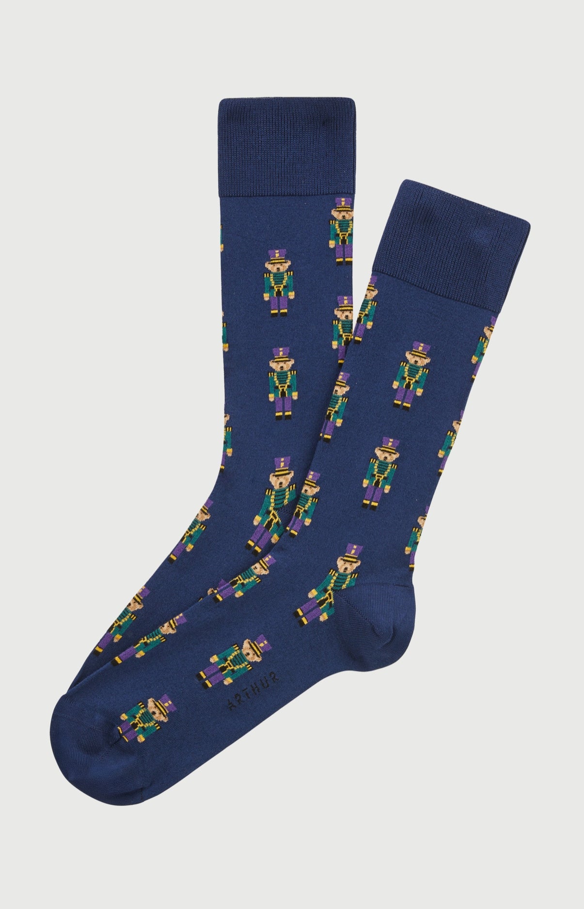 arthur-bob-chaussettes-coton-casse-noisette-marine-40-46 image 1