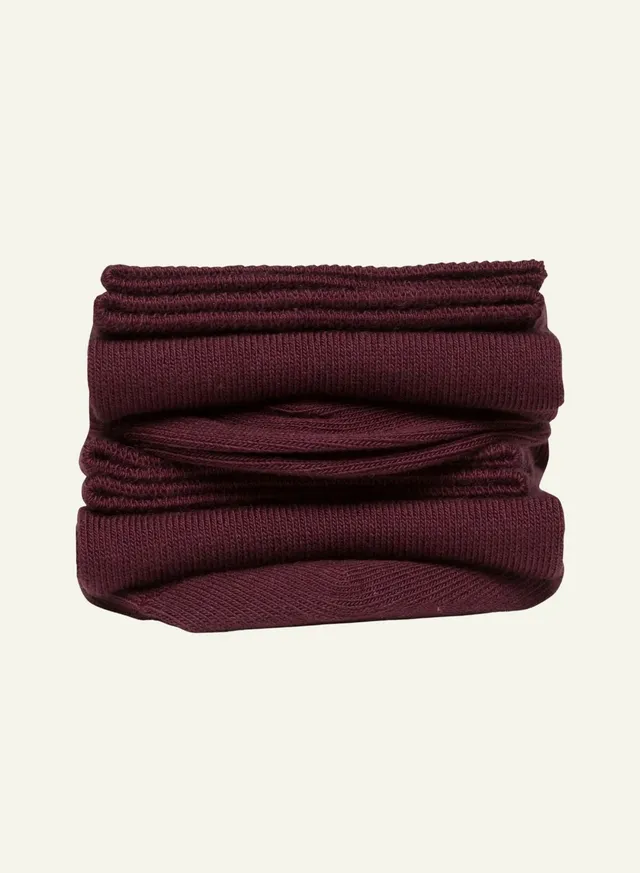 archiduchesse-de-ville-brigitte-chaussettes-bordeaux-coton image 1