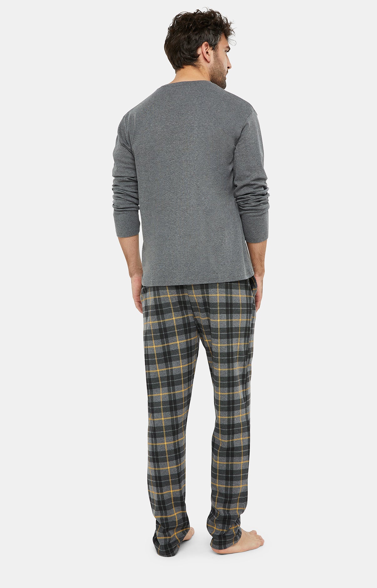 arthur-bob-boston-marine-pyjama-homme-jaune-coton image 4