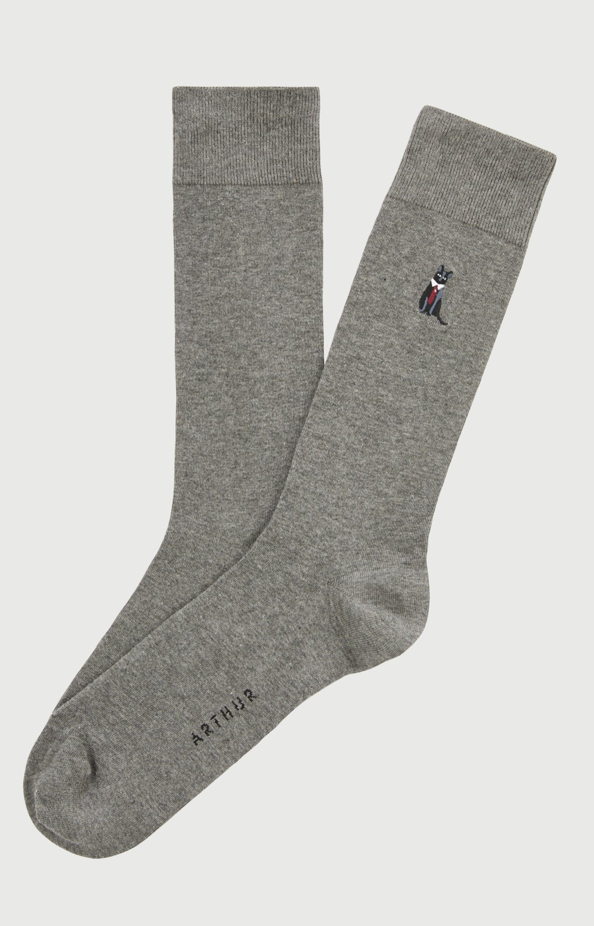 arthur-bob-chaussettes-coton-gris-cat-sup-40-46 image 1