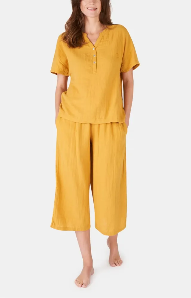 arthur-bob-gaze-coton-pyjacorsaire-curry-femme image 1