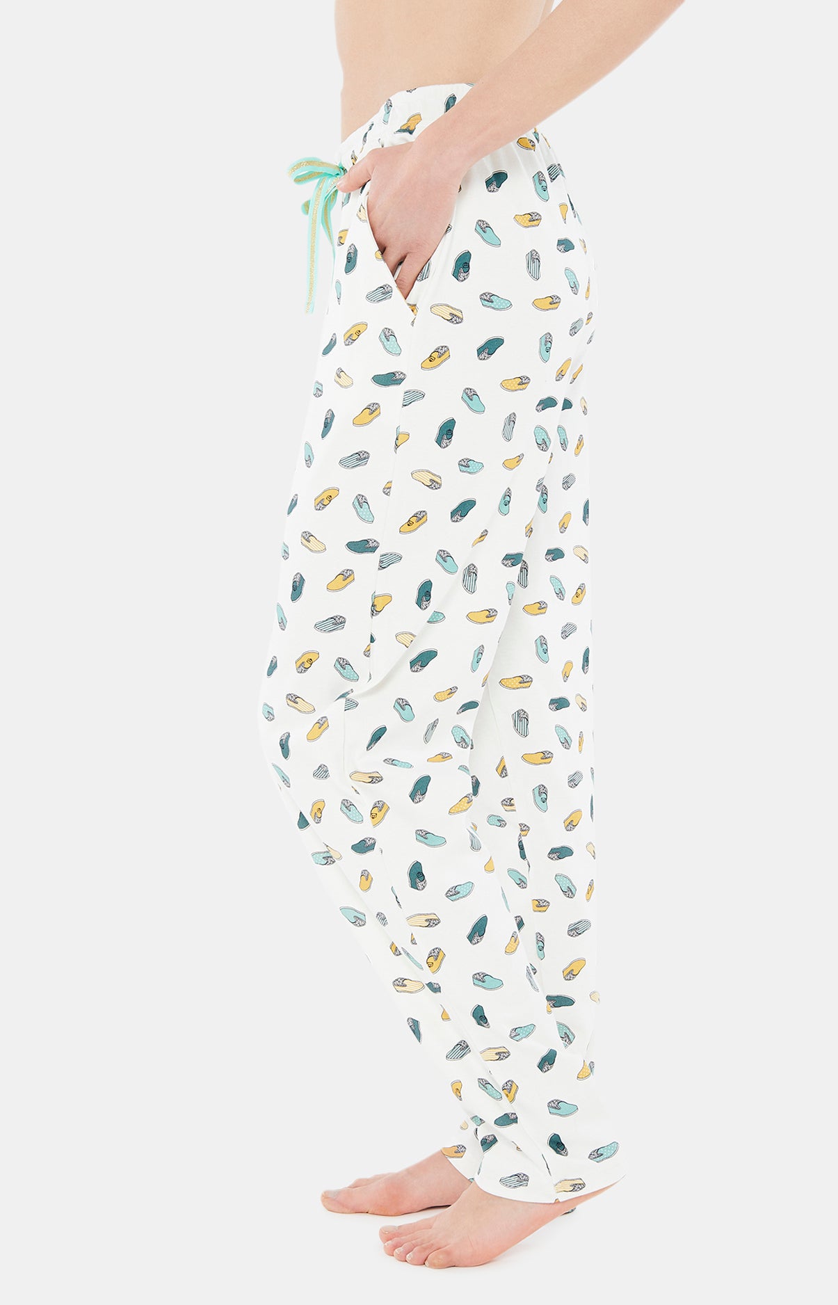 arthur-bob-pantouflard-ciel-pyjama-femme-ivoire-coton-bio image 6