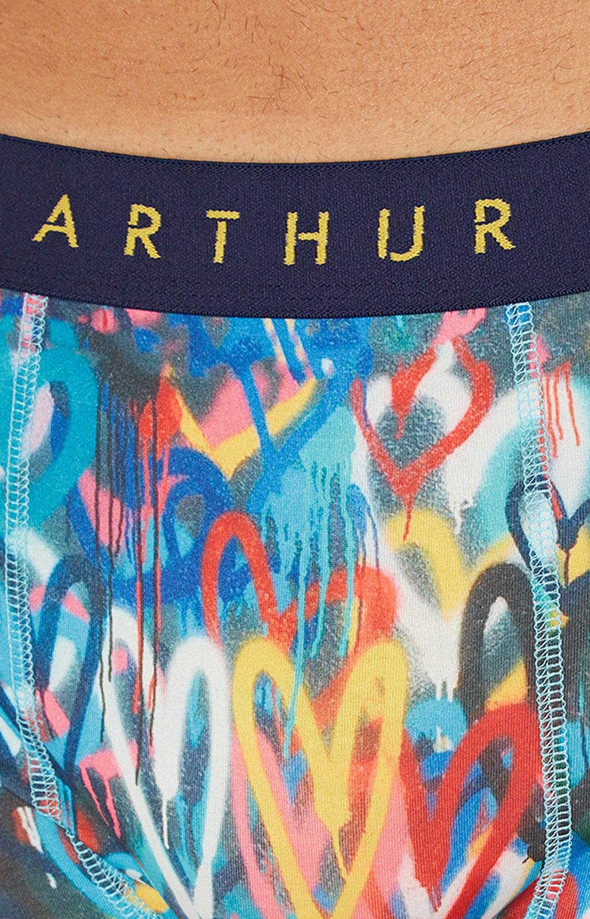 arthur-bob-boxer-c-ur-graffiti-coton-bio-multicolore-homme image 2