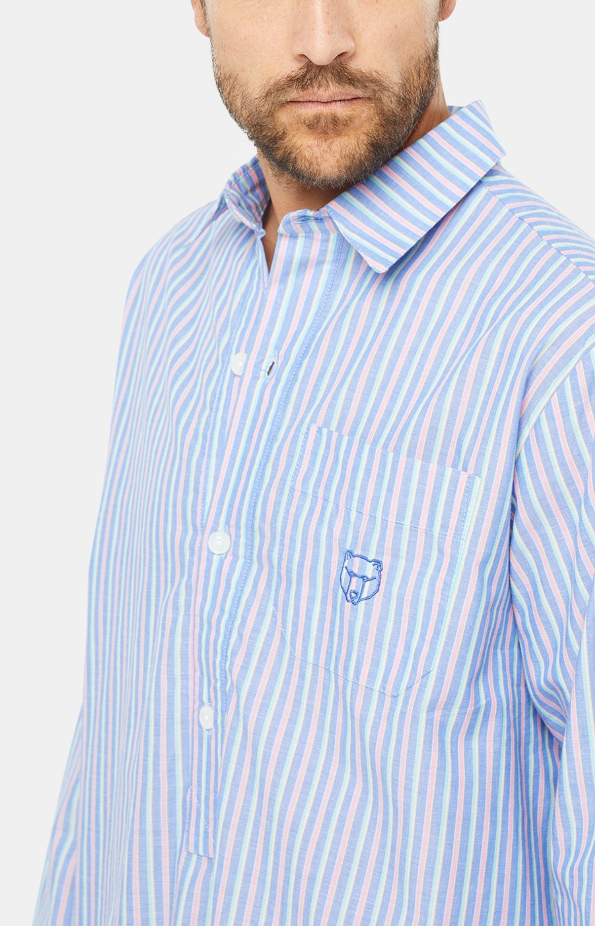 arthur-bob-riverside-chemise-de-nuit-homme-rayures-coton image 2